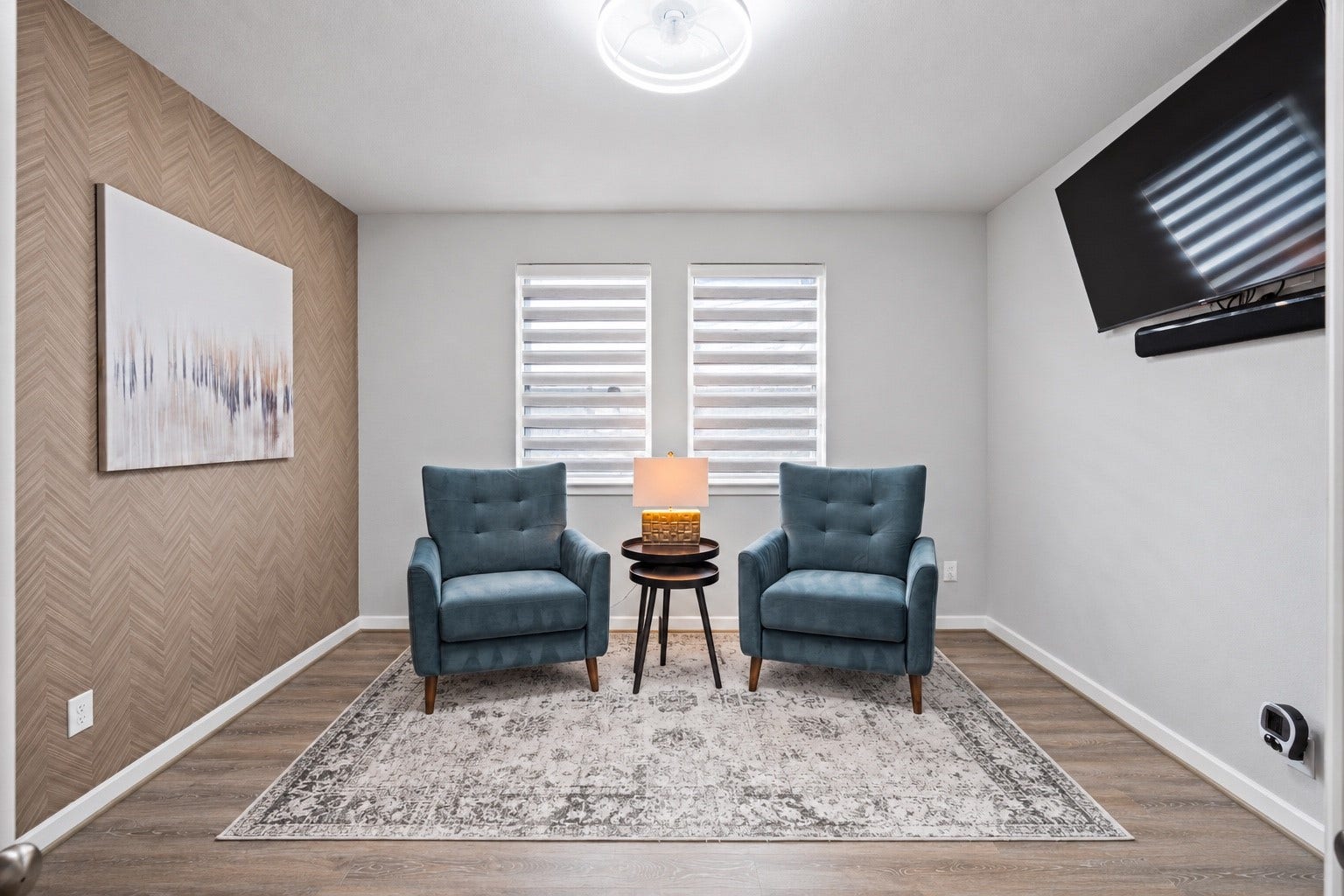The dedicated study creates an inviting place to work from home, read or enjoy a quiet retreat.