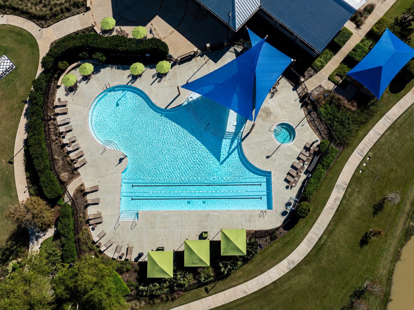 A resort-style pool designed for leisurely afternoons, refreshing swims and time spent with friends.