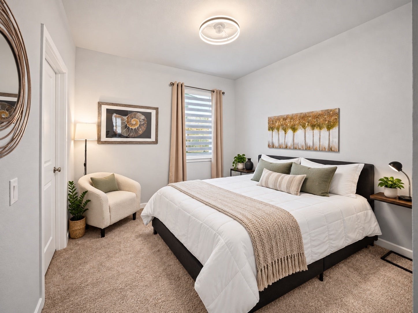 The third bedroom offers another comfortable retreat, complemented by its own full-bath configuration.