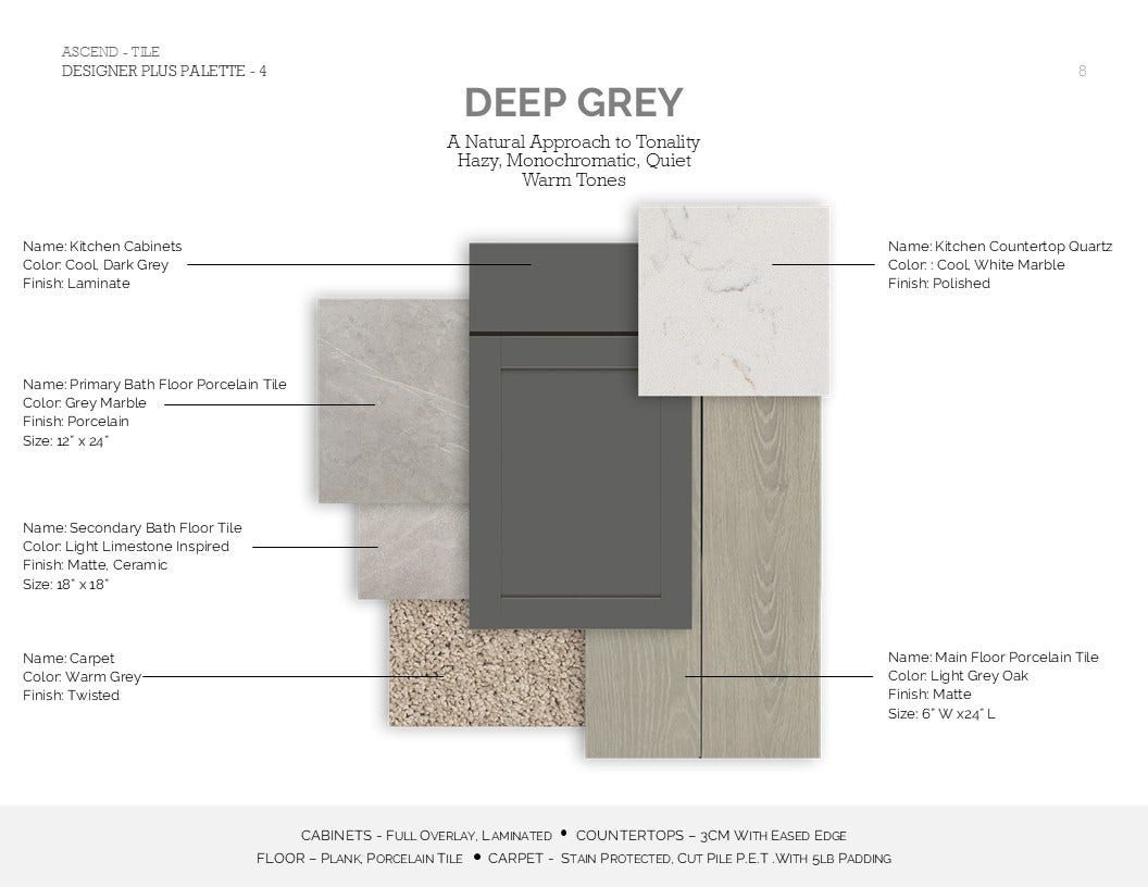 Farmhouse Look Palette 4 Selection Sheet (*Artist rendering used for illustration purposes only.)