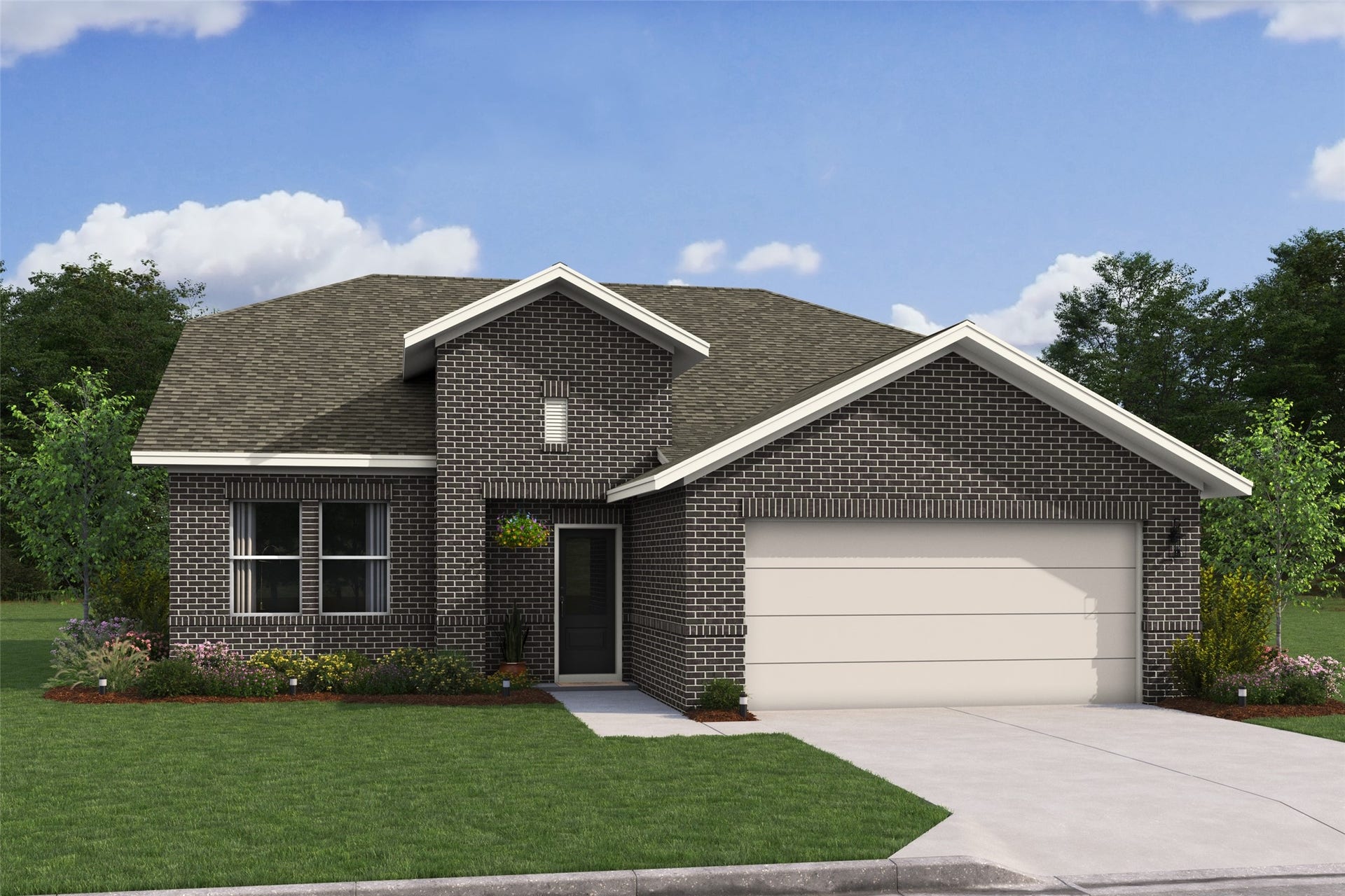 Lovely Honeysuckle II design by K. Hovnanian Homes in elevation SN built in Aspire at Ashland. (*Artist rendering used for illustration purposes only.)