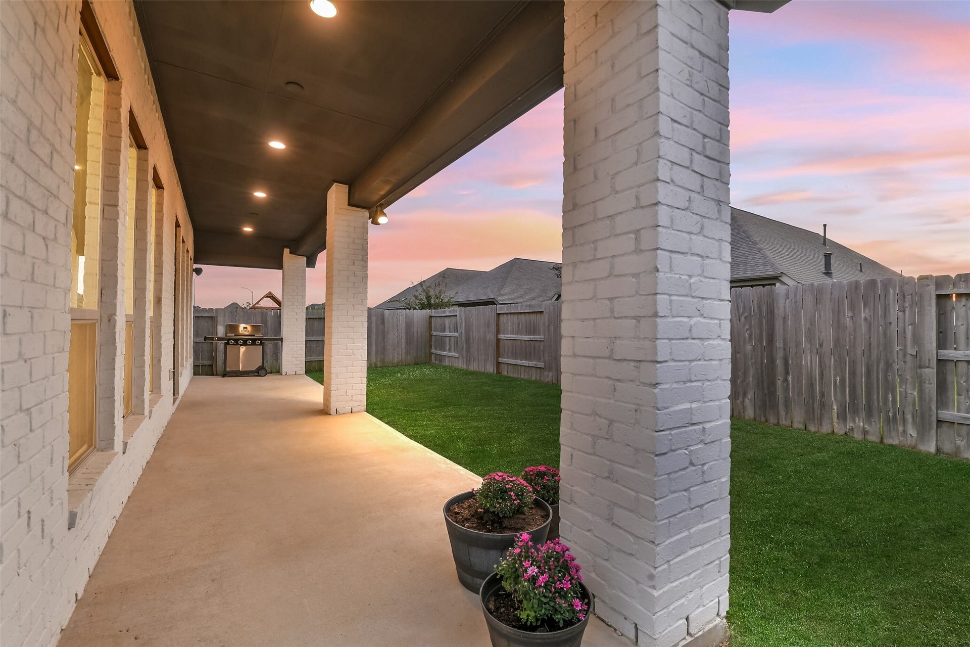 20815 Clydesdale Post Road, Tomball, TX 77377 The covered porch has plenty of room for a grill and outdoor living set and includes speakers.