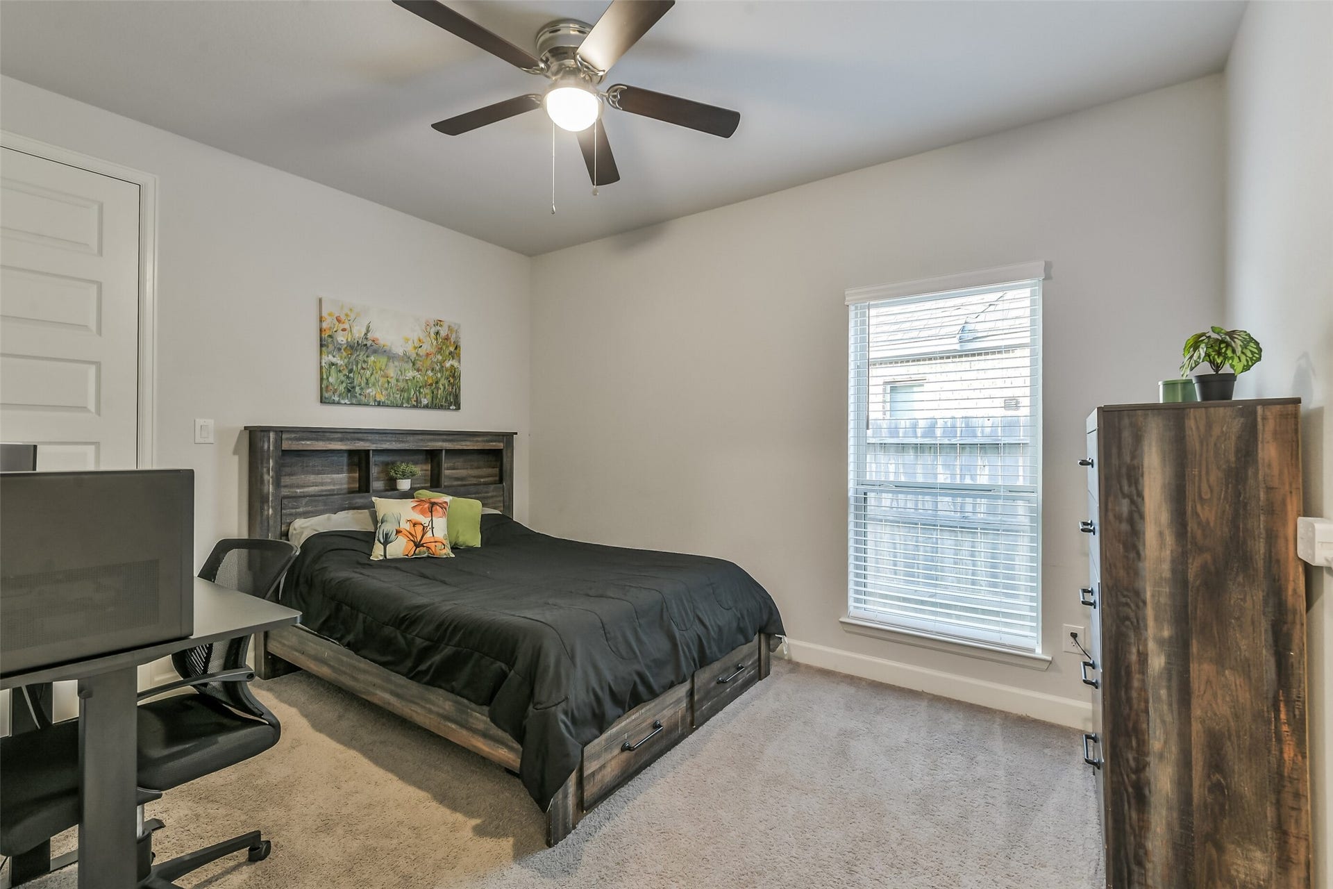 20815 Clydesdale Post Road, Tomball, TX 77377 Secondary bedroom #3 features a ceiling fan and walk-in closet.