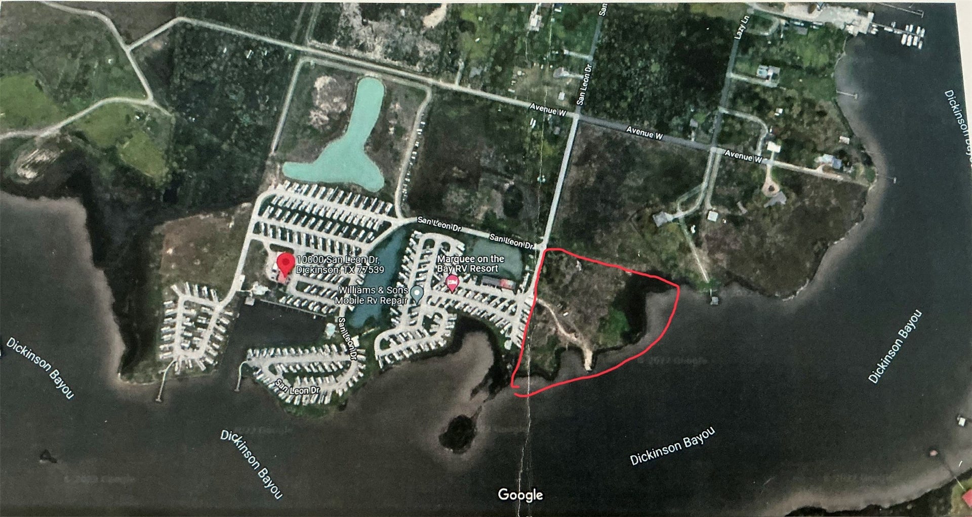 0 San Leon Drive Drive, Dickinson, TX 77539 Aerial view.