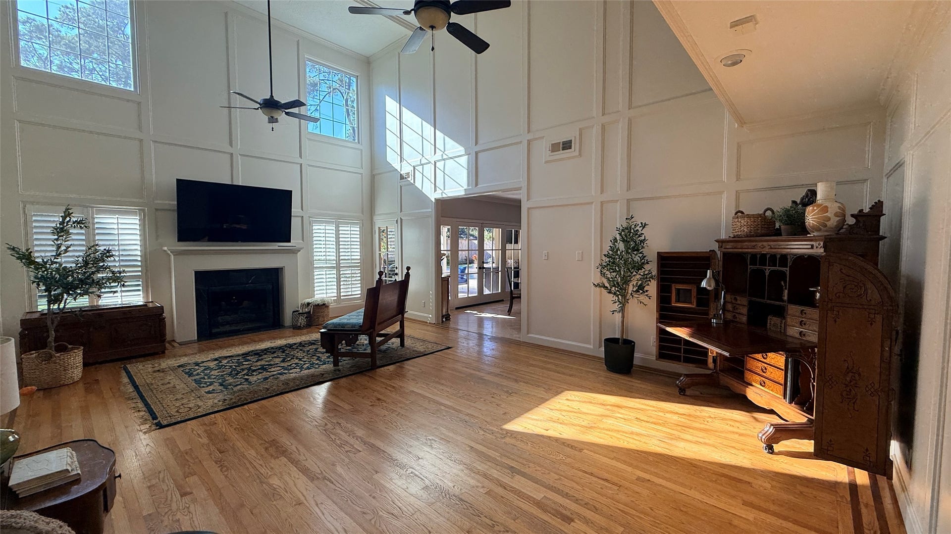 16131 Rudgewick Lane, Spring, TX 77379 Den with vaulted ceiling and two story windows.