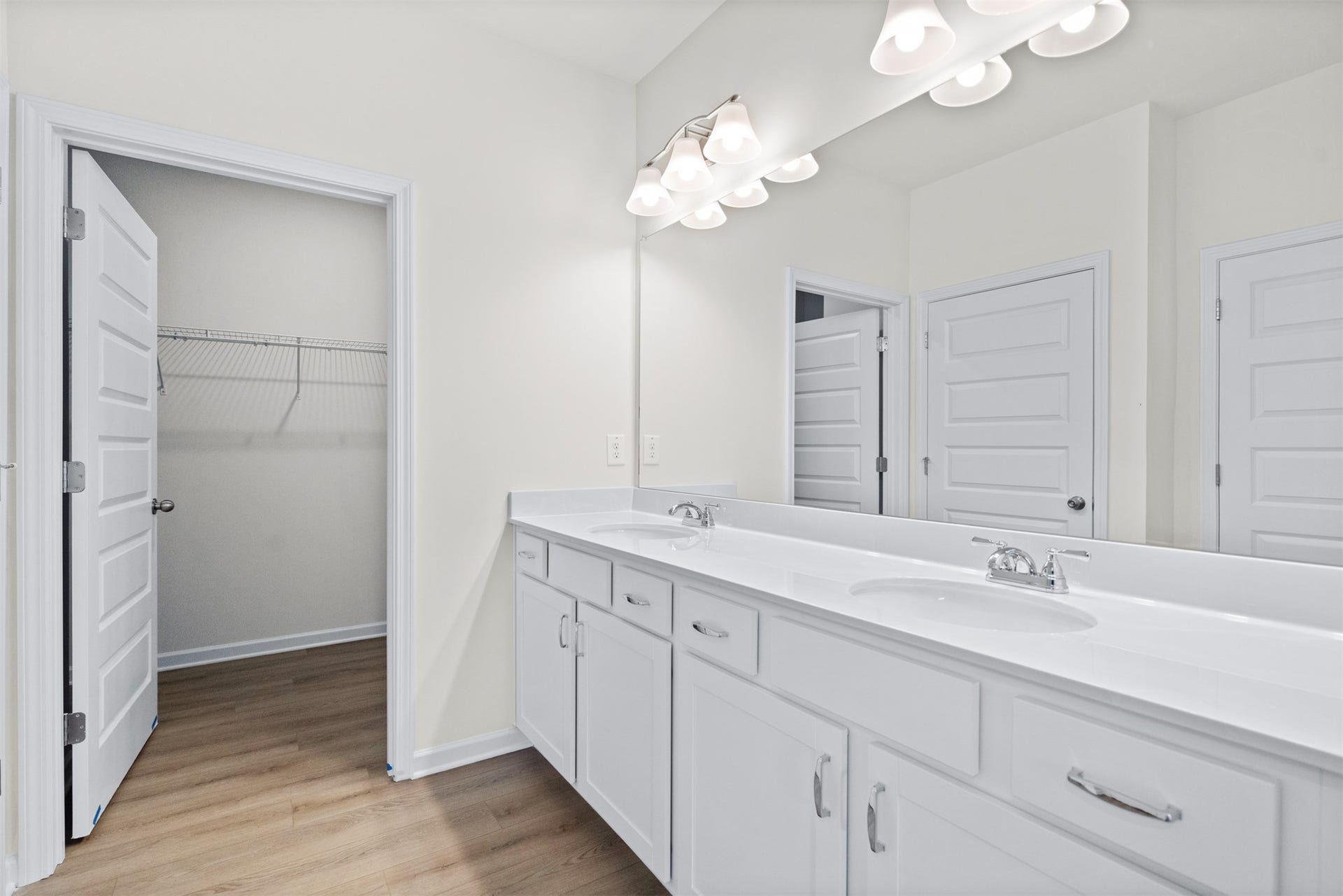 21835 Cypress Vine Drive, Splendora, TX 77372 The Dove- Primary Suite with Dual Vanities. Home under construction, photo used for illustrative purposes only, colors and options will vary.