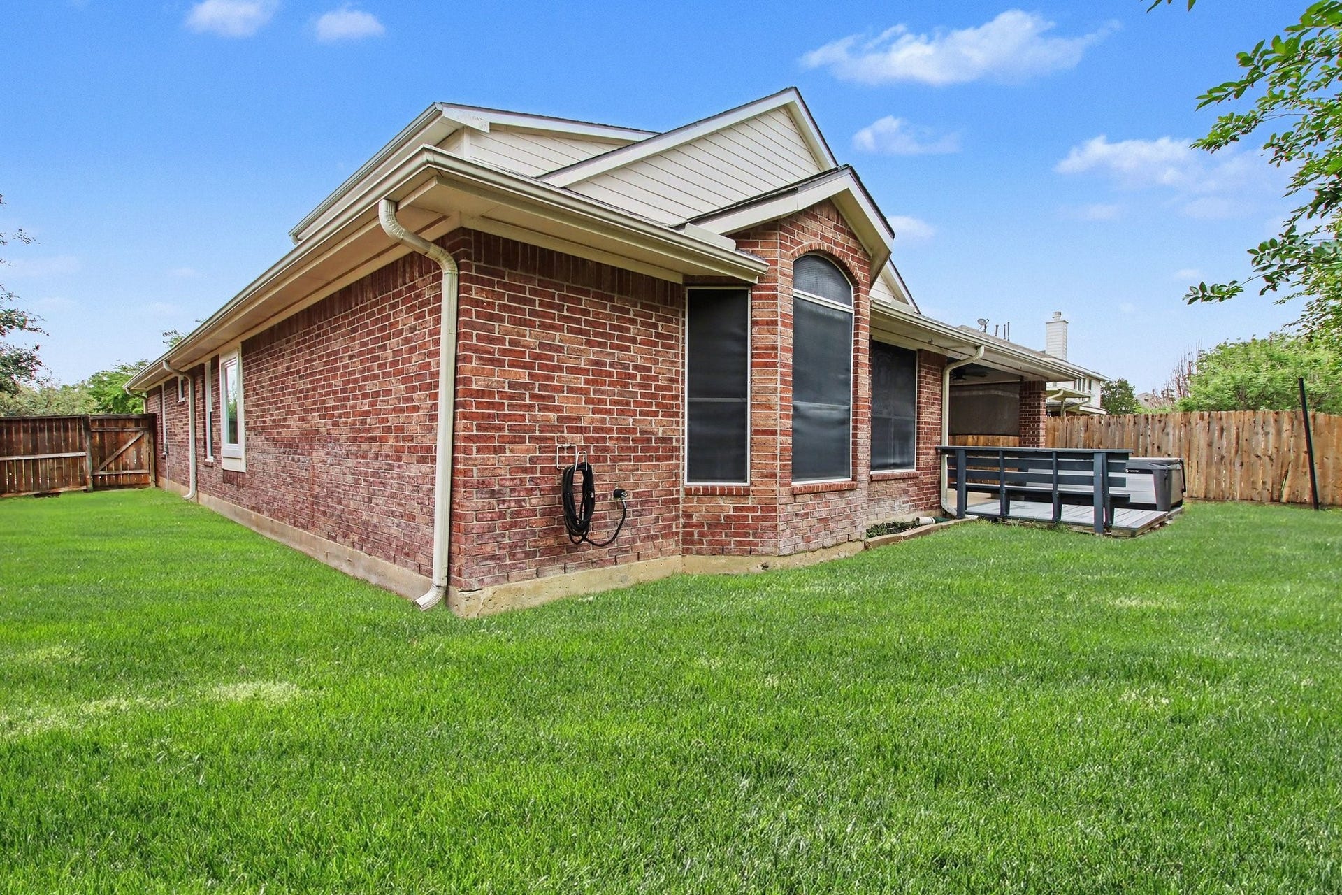 12843 Sherlock Acres Drive, Tomball, TX 77377 Full view of this wonderful backyard.