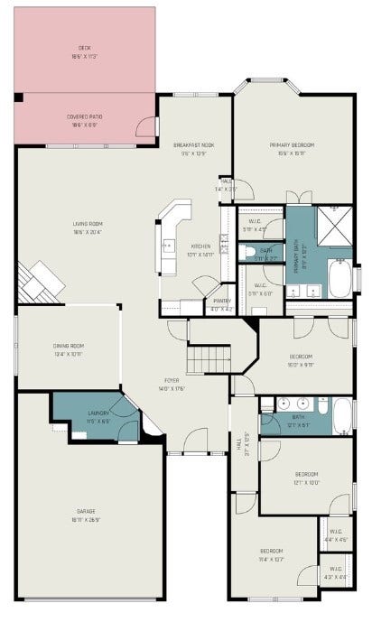 12843 Sherlock Acres Drive, Tomball, TX 77377 Floor plan view of the first floor.