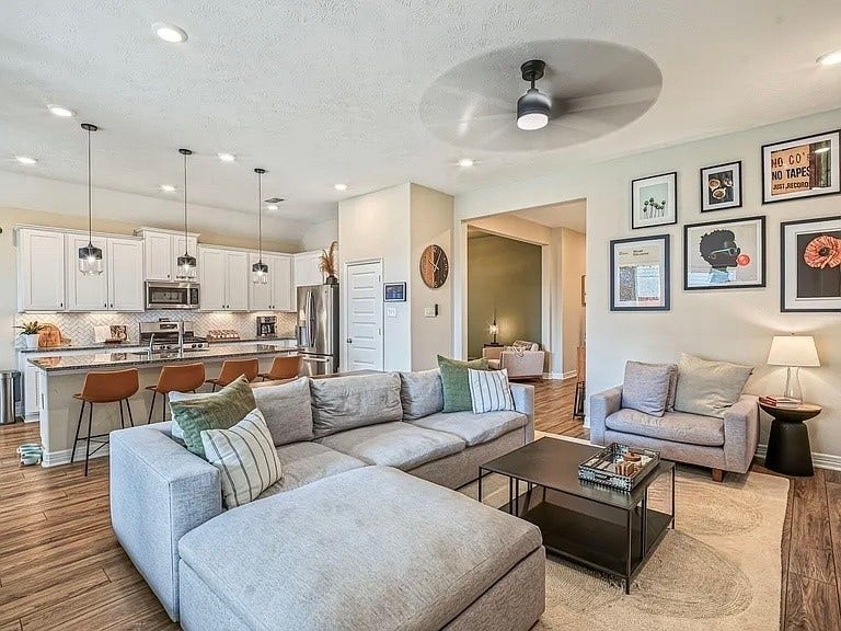 Great open concept to kitchen area with room for the whole gang!