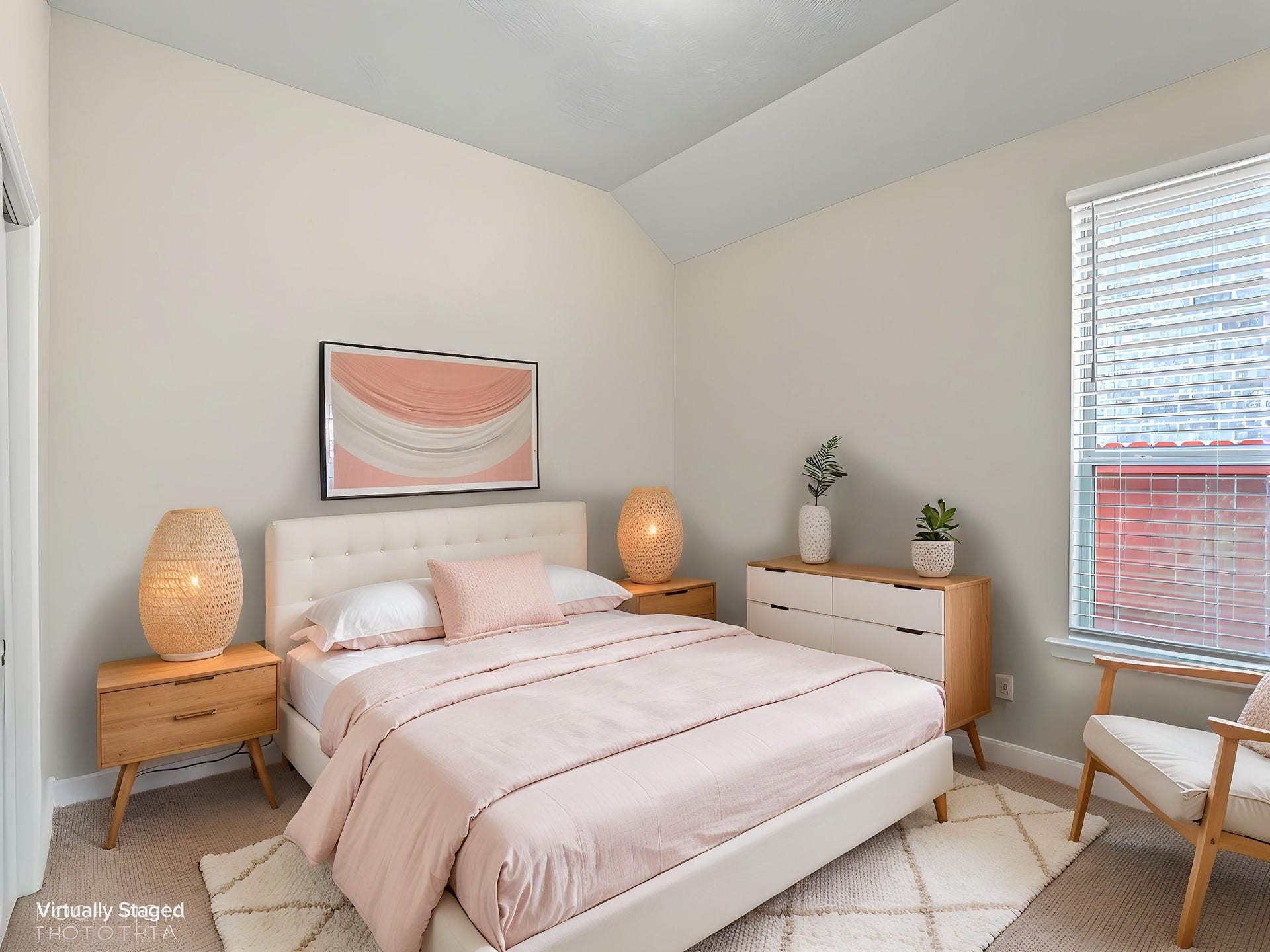 Adjacent secondary bedroom - Jack & Jill style. Virtually staged.