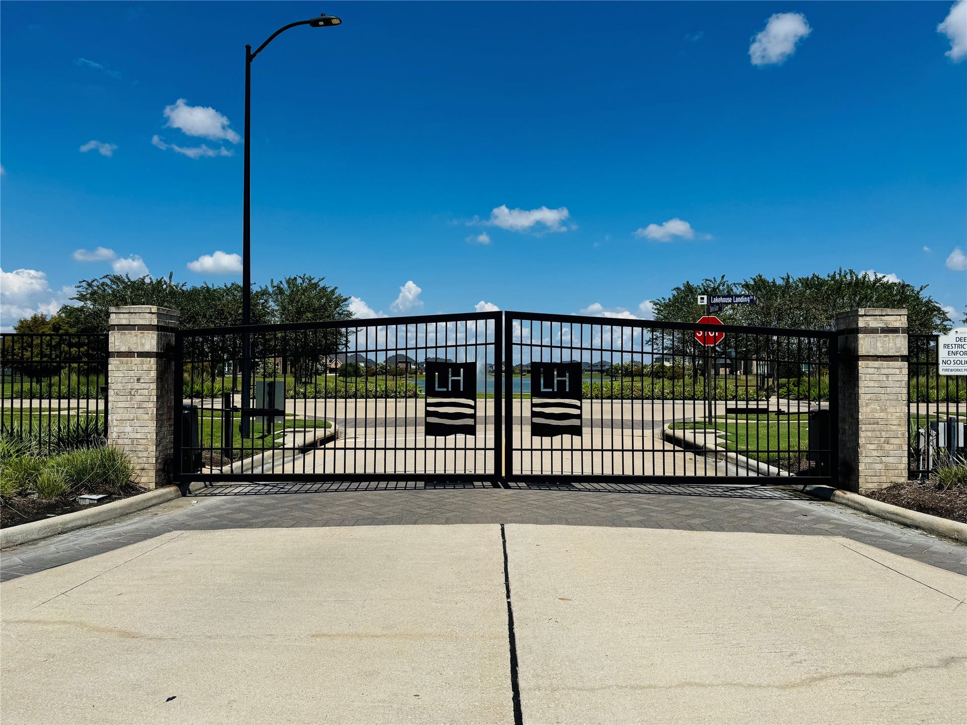 The grand GATED main community entrance welcomes you home each day.