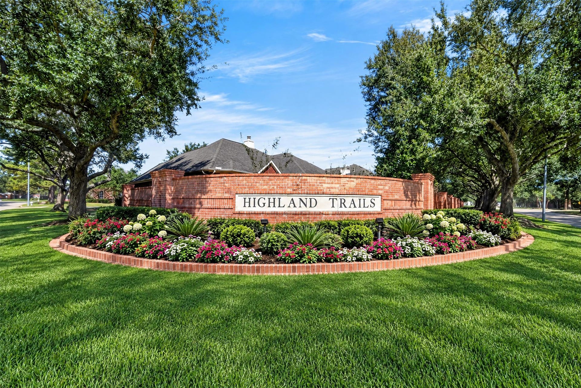 2130 Autumn Fern Drive, Katy, TX 77450 Highland Trails Community Entrance
Welcome to Highland Trails! Beautifully landscaped community entrance showcases mature shade trees, lush greenery and colorful seasonal plantings.