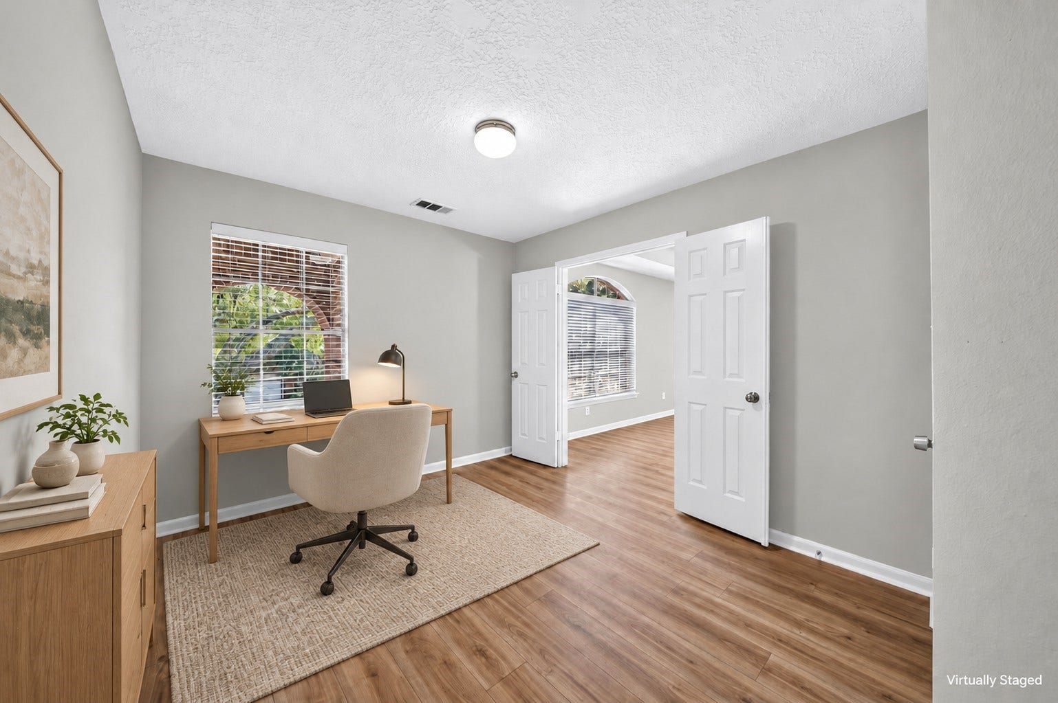 2130 Autumn Fern Drive, Katy, TX 77450 Office Alternate View: A second view highlights the room's flexible layout, spacious floor area and double-door opening, offering possibilities for work, hobbies or additional bedroom us
