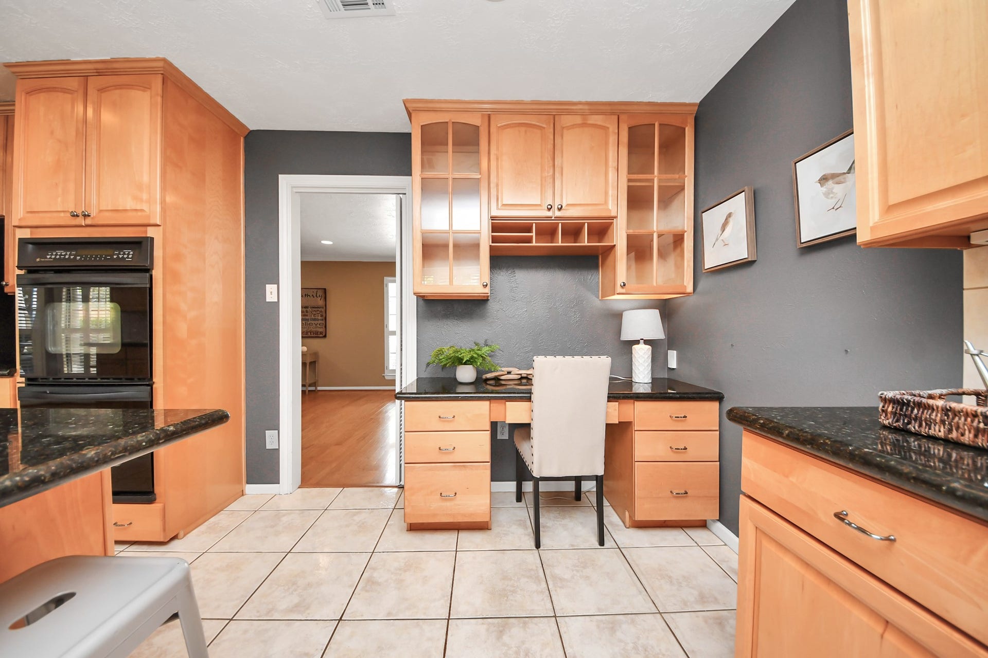 7615 Park Falls Drive, Houston, TX 77095 Built-in desk creates the perfect home hub for homework, household organization, or managing everyday tasks