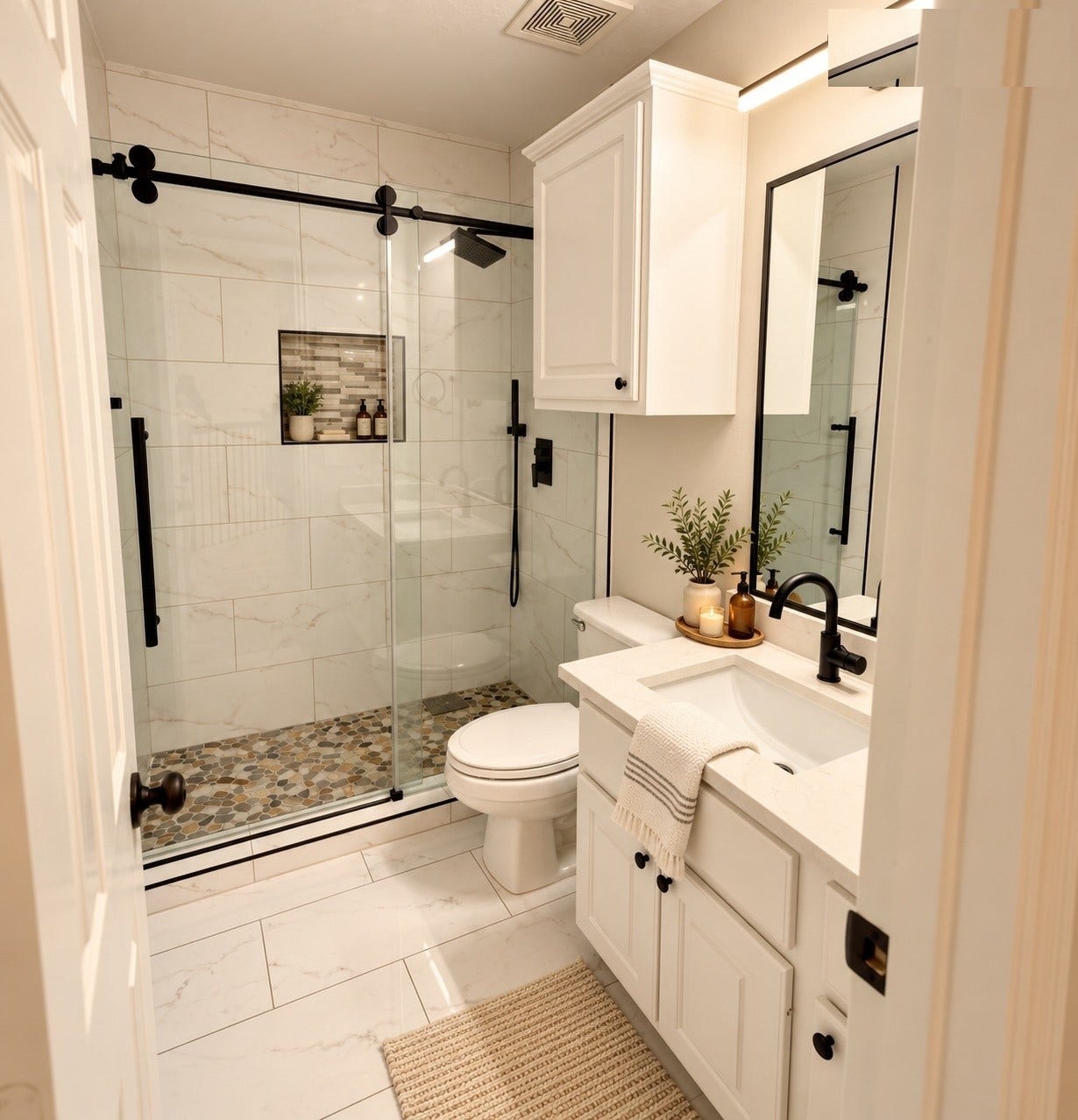 6 Meadow Rose Place, The Woodlands, TX 77382 Bathroom 3 AI Staged