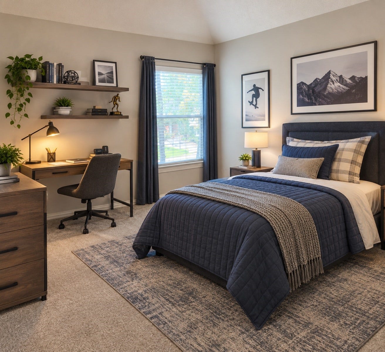 6 Meadow Rose Place, The Woodlands, TX 77382 Bedroom 5 AI Staged