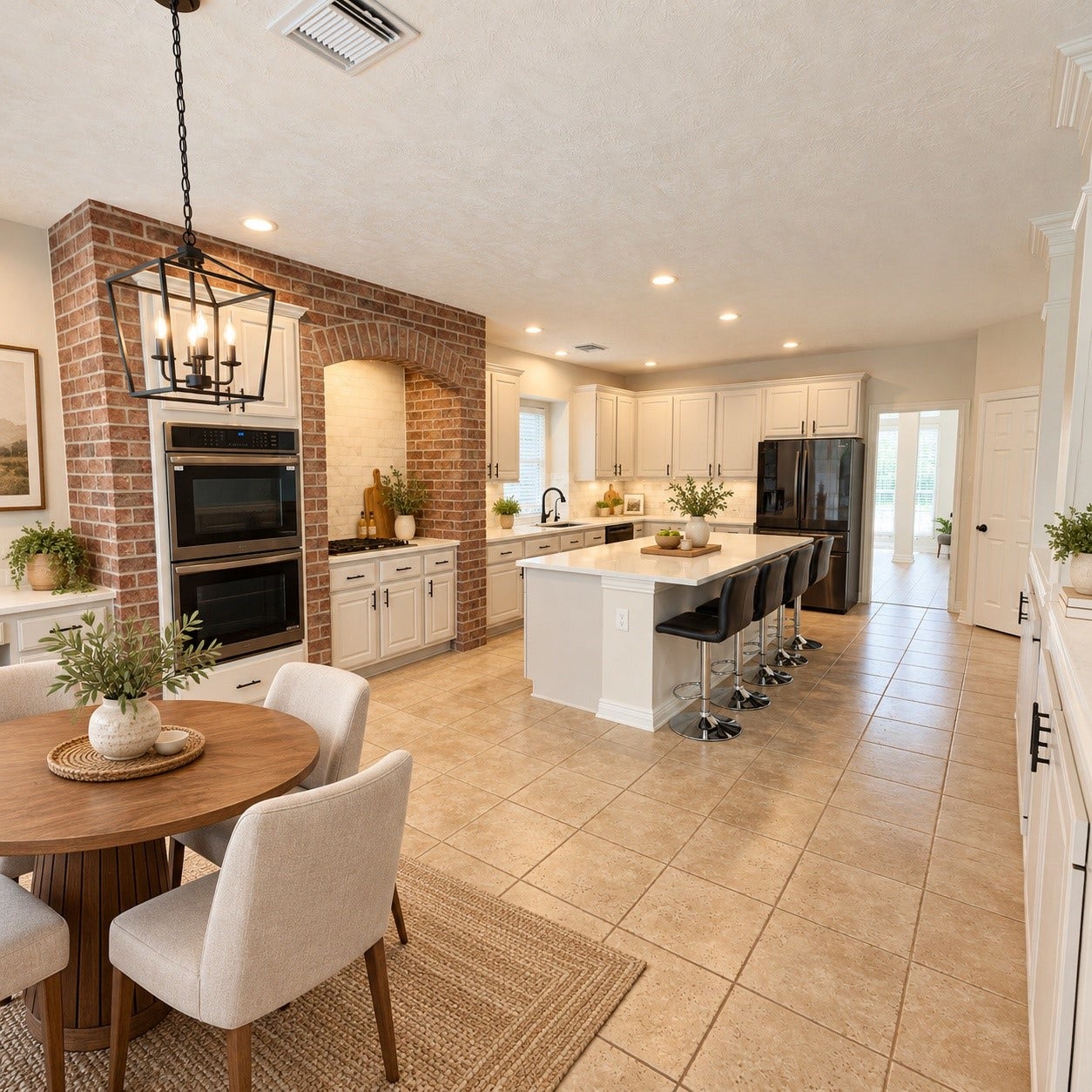6 Meadow Rose Place, The Woodlands, TX 77382 Kitchen 2 AI Staged