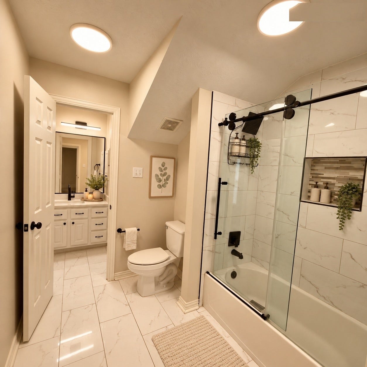 6 Meadow Rose Place, The Woodlands, TX 77382 Bathroom 2 AI Staged