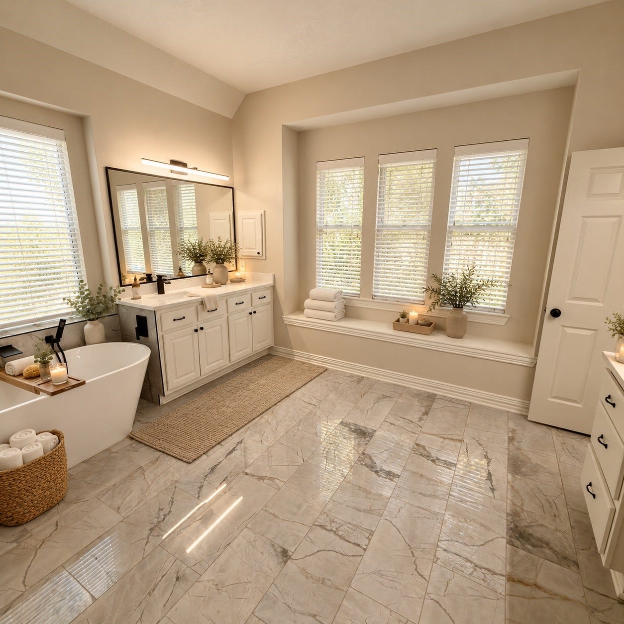 6 Meadow Rose Place, The Woodlands, TX 77382 Master Bath 2 AI Staged