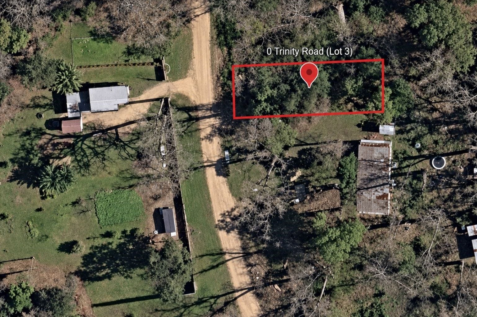 Aerial view of the property from a satellite image enhanced with AI