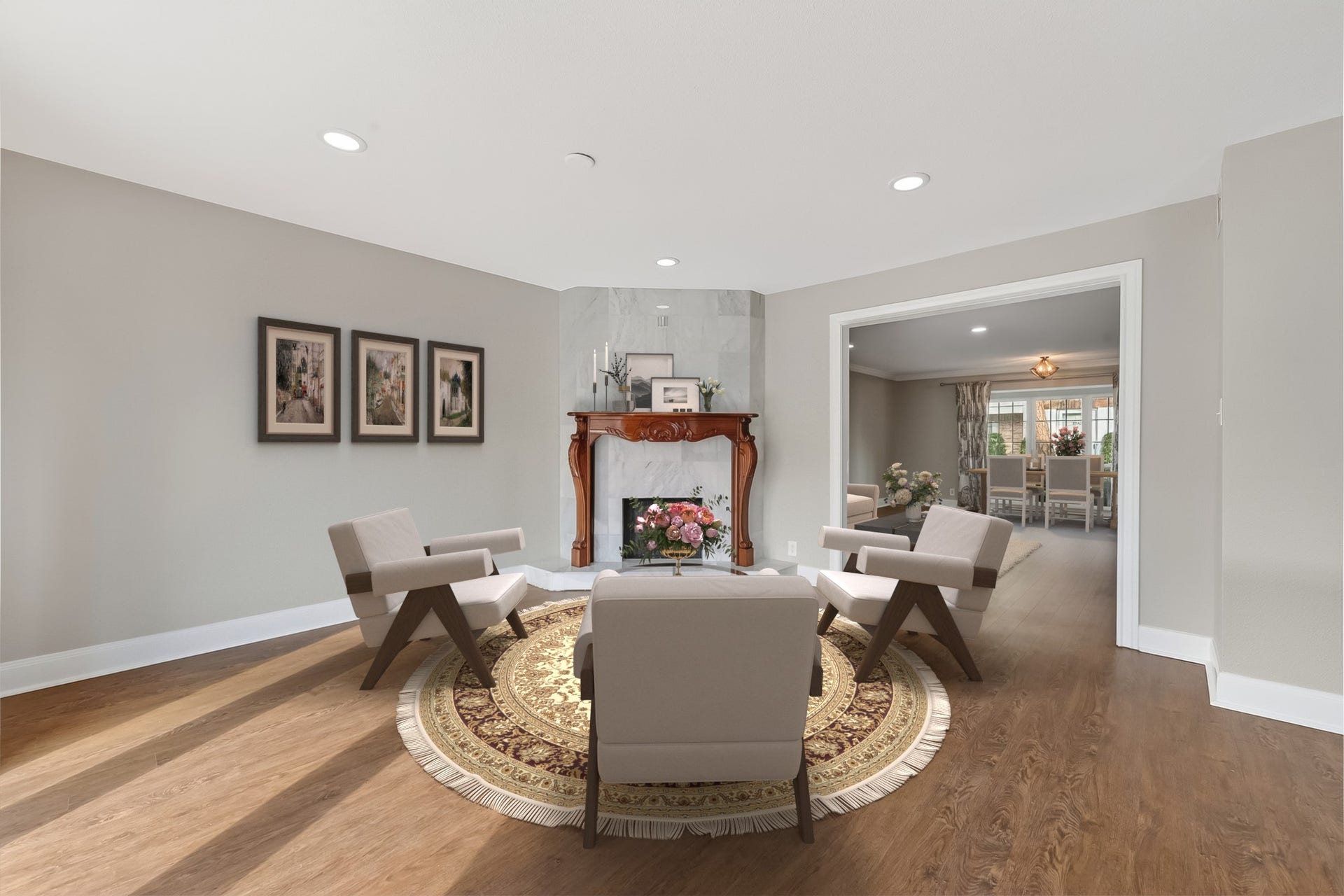 6351 Briar Rose Drive, #149, Houston, TX 77057 Additional living space with custom fireplace and updated finishes in this beautifully maintained Houston townhome.