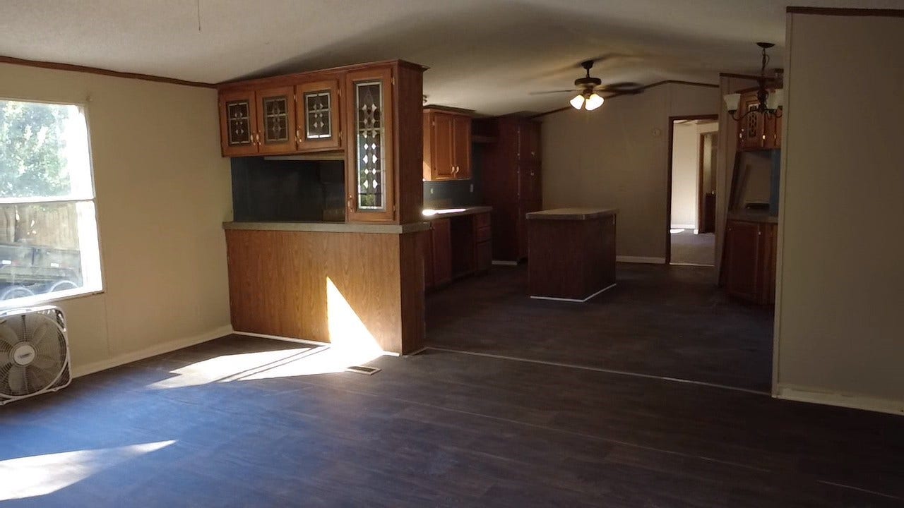 Open concept making the place feel spacious & warm