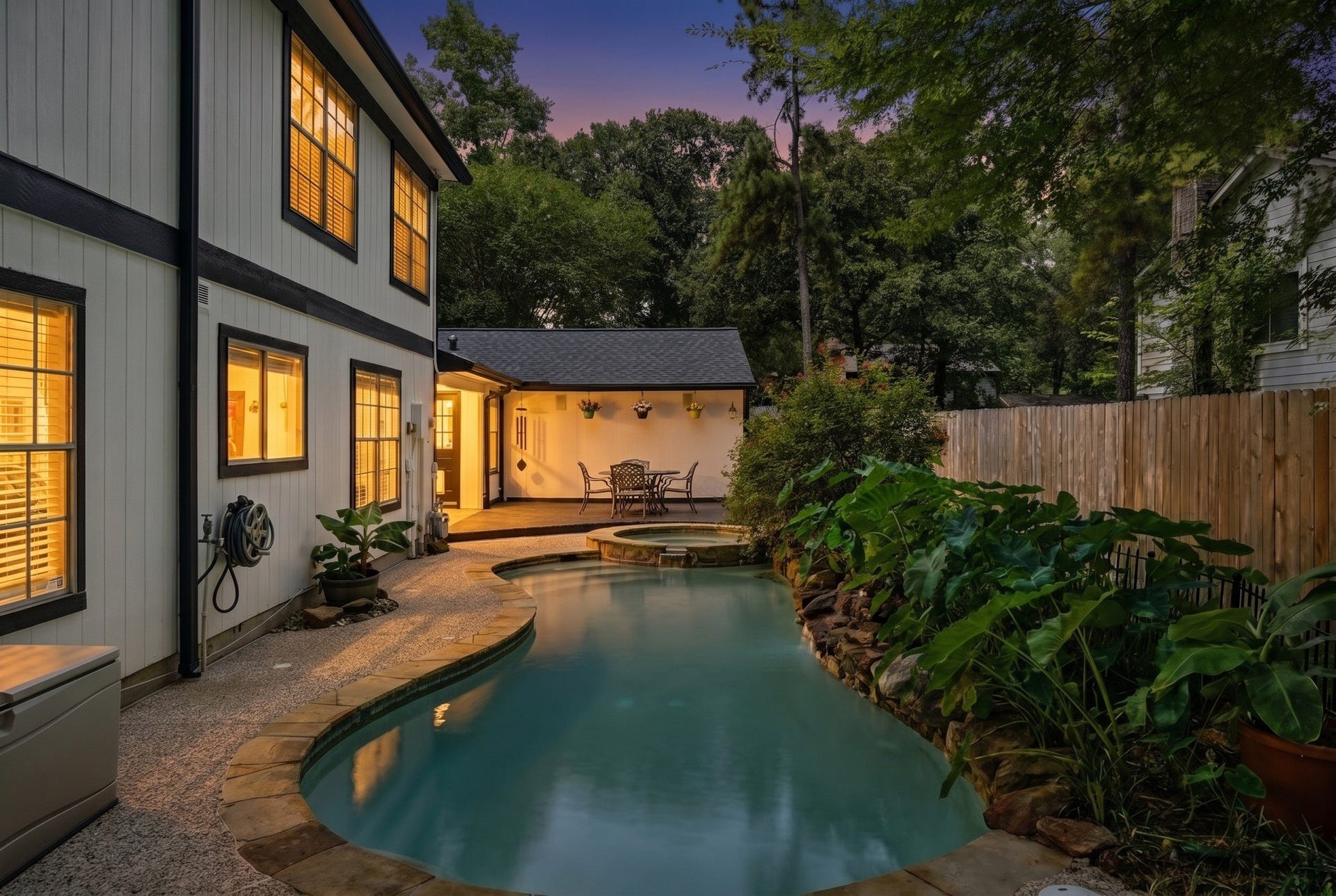 10916 Fawnlily Street, The Woodlands, TX 77380 Now that we've seen all the amazing things this home has to offer. Can you picture yourself taking a night swim to unwind after a long day? If so, schedule a showing today before someone else gets to live out your dream!
