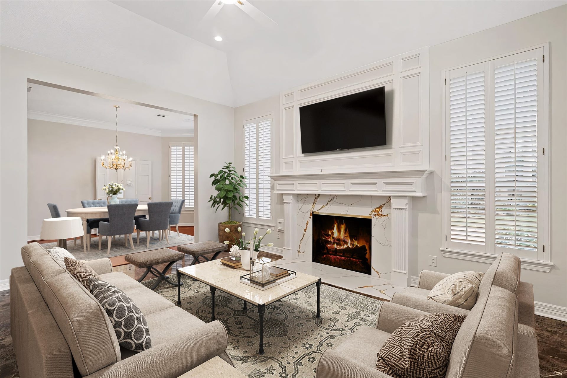 7322 Greatwood Lake Drive, Sugar Land, TX 77479 Formal Den, perfect for sitting, reading, entertaining, and more (virtual stage photo)