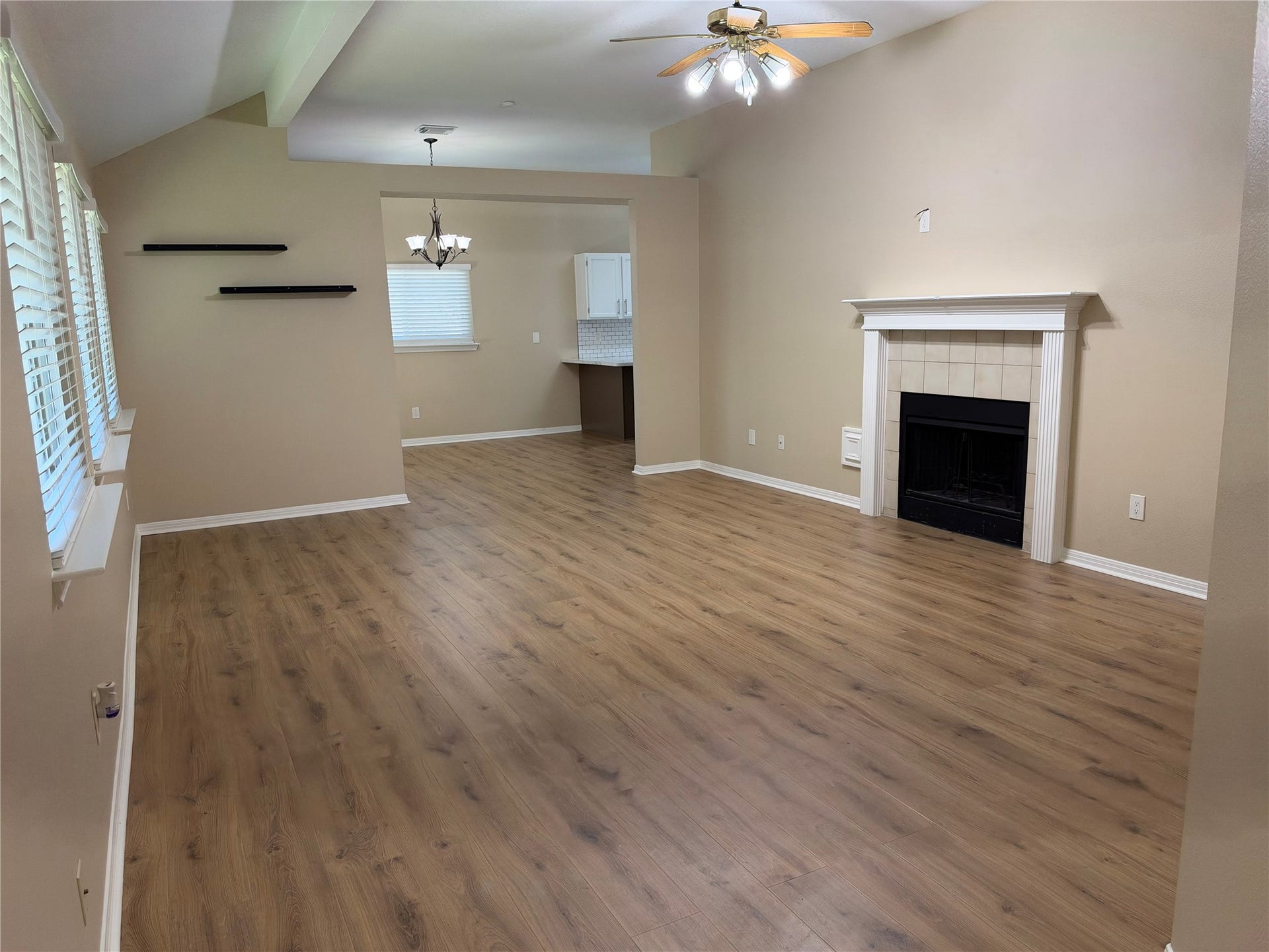 8118 Catalpa Street, Texas City, TX 77591 Spacious Living Room with Fireplace