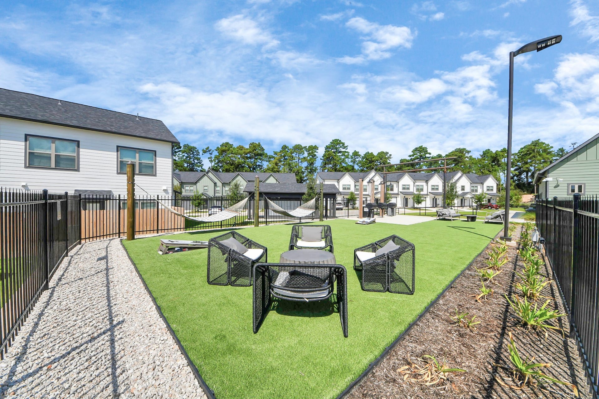 7711 Longmire Road, #97, Conroe, TX 77304 Enjoy an abundance of Amenities:Resort-Style Pool w/Sundeck Ledge&Outdoor Lounge Areas w/Grilling area,Gaming Lawn,Pickleball Court,Quaint Dog Park for your fur babies!24/7 Fitness Center w/Kids Play Zone area.Stunning Clubhouse w/Caf/Lounge.Playground Area.Electric Vehicle Charging Stations!