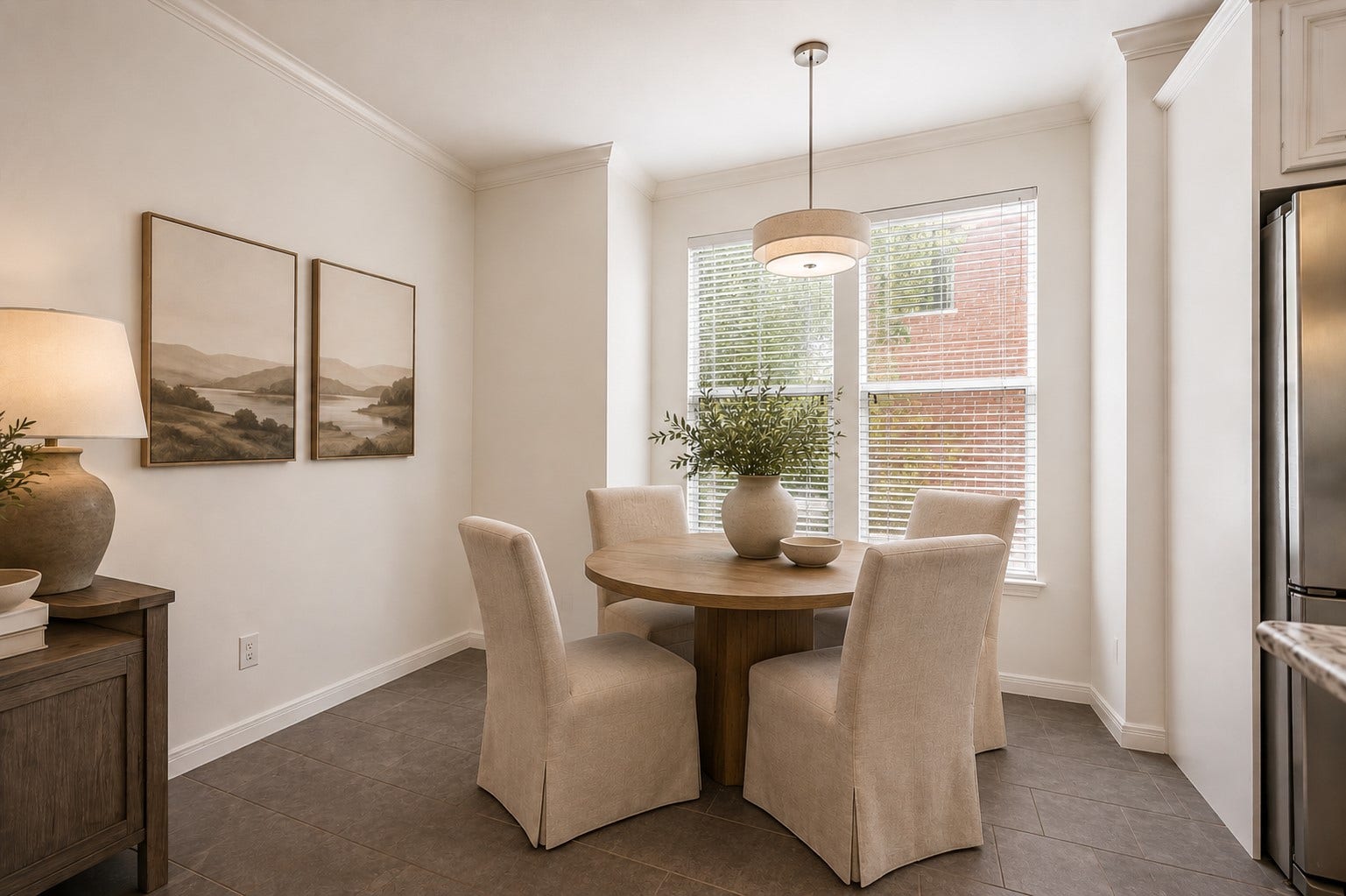 1008 Marconi Street, #A, Houston, TX 77019 Charming breakfast nook found off kitchen. (Digitally staged image.)