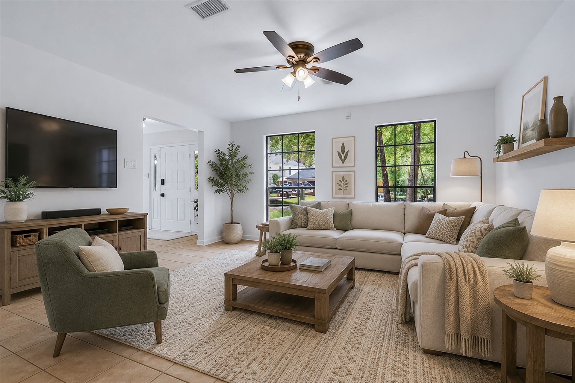 Living Room virtually Staged
