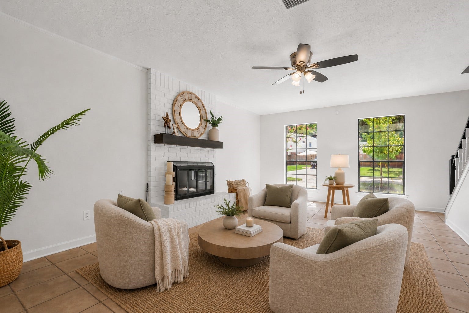 Family Room Virtually Staged