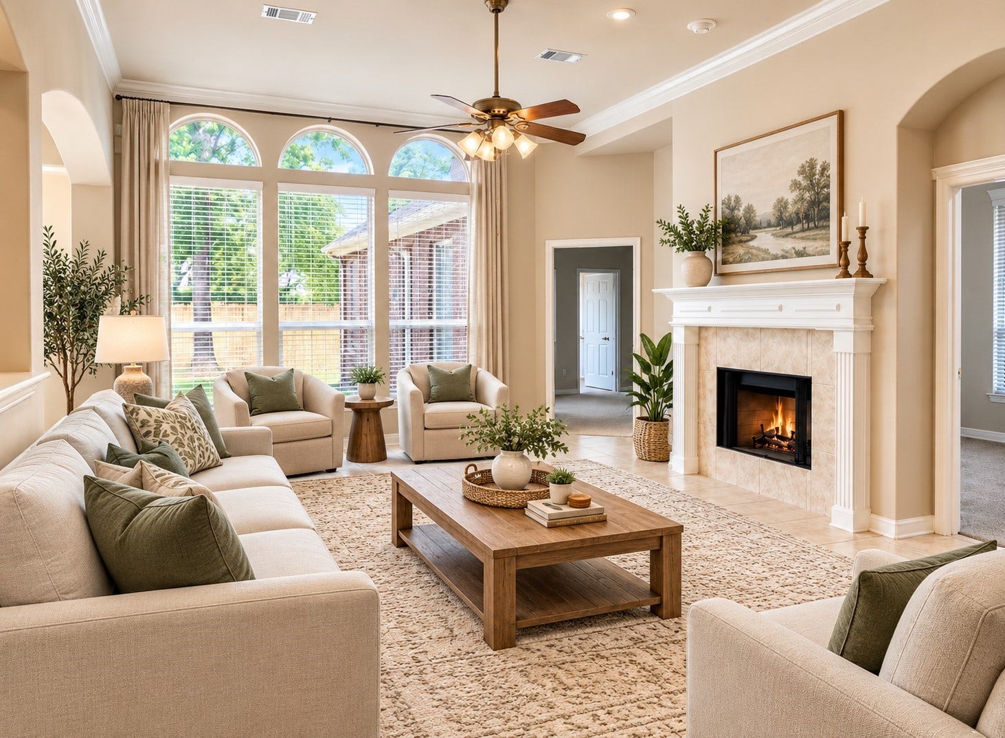519 Oleander Street, Lake Jackson, TX 77566 STAGED LIVING ROOM