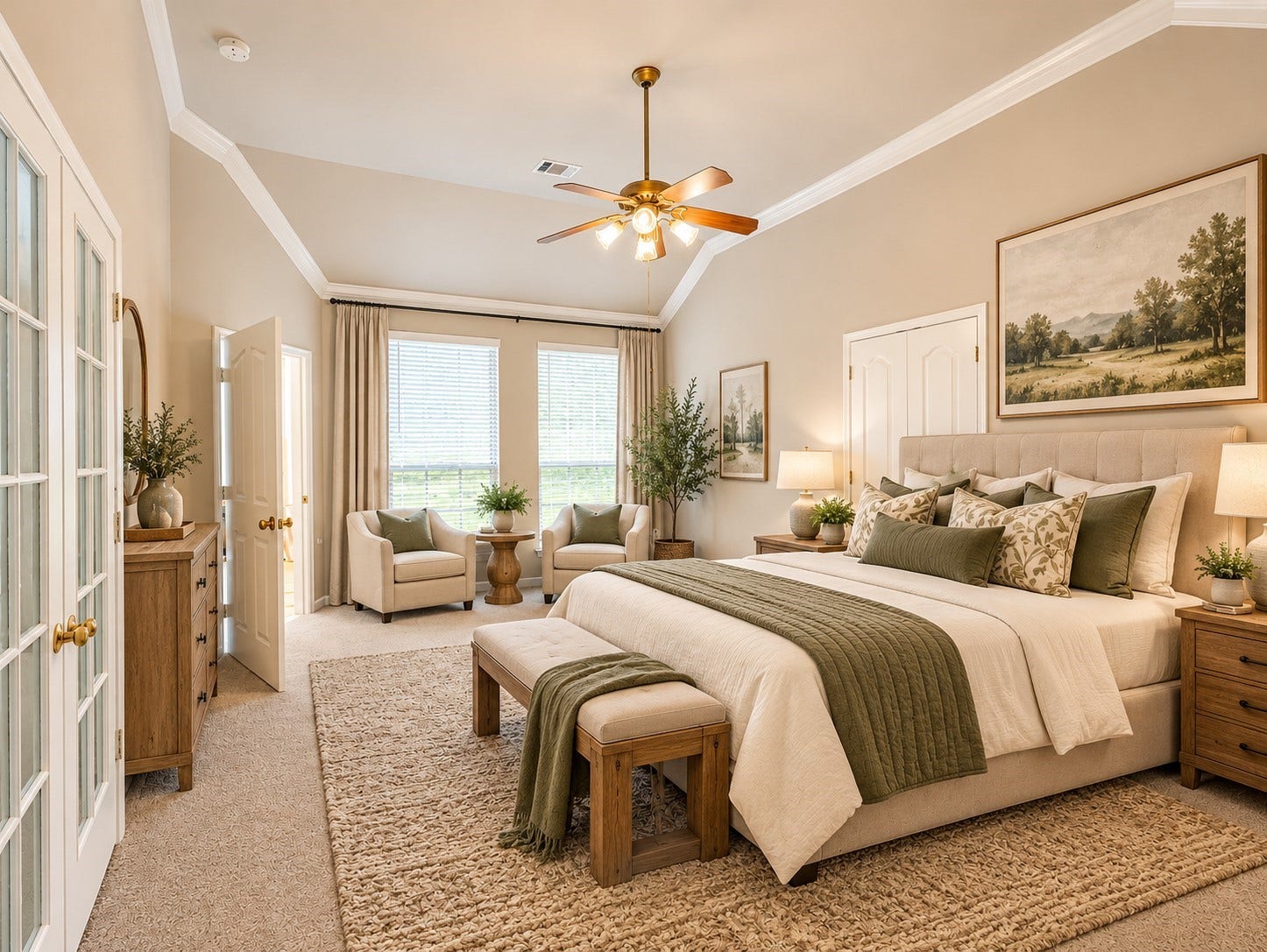519 Oleander Street, Lake Jackson, TX 77566 STAGED PRIMARY BEDROOM