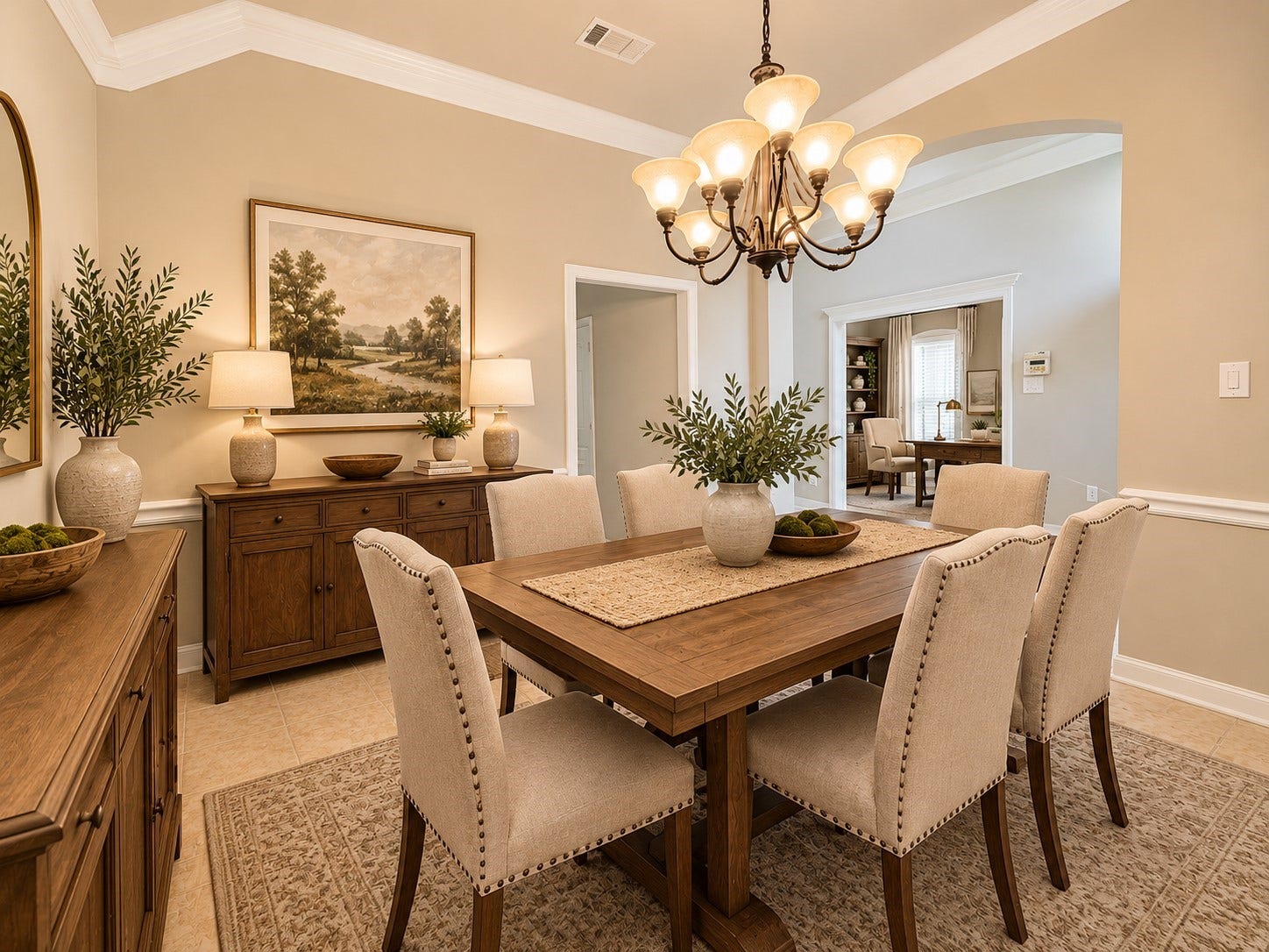 519 Oleander Street, Lake Jackson, TX 77566 STAGED FORMAL DINING ROOM