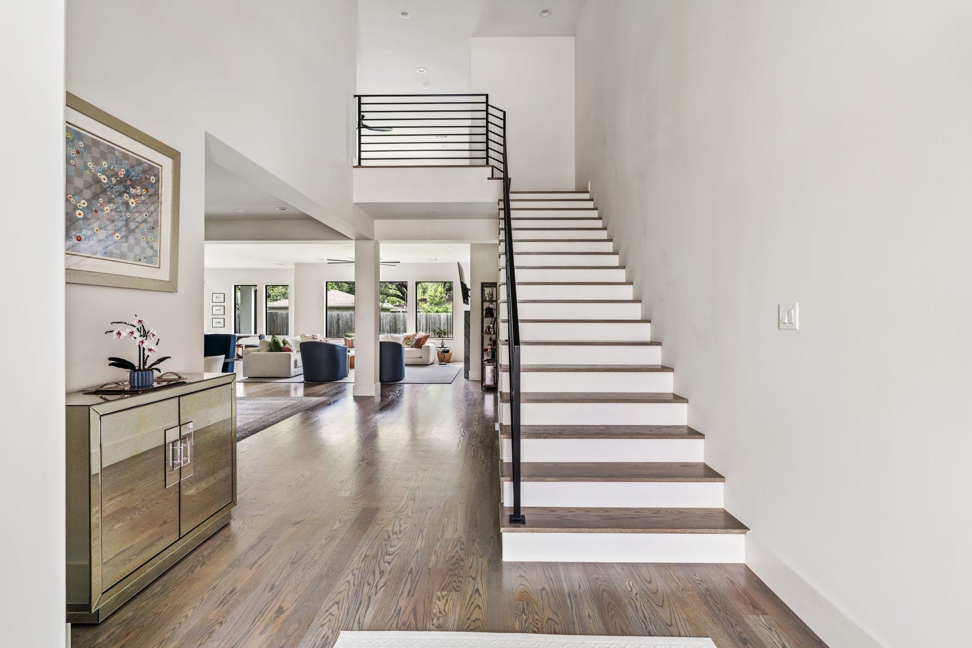 4638 Merwin Street, Houston, TX 77027 A desirable first-floor living floor plan welcomes you with abundant natural light and an effortless flow into the living area.
