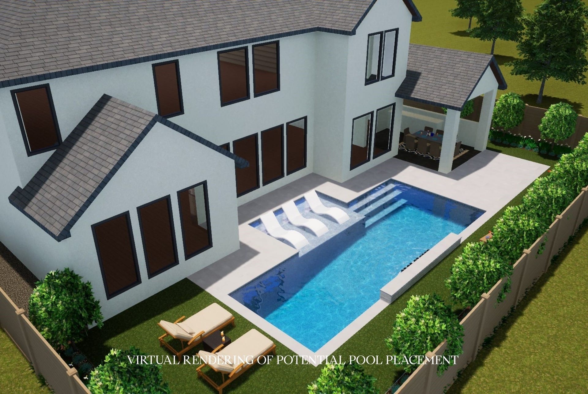 4638 Merwin Street, Houston, TX 77027 *Virtual rendering of potential pool placement.