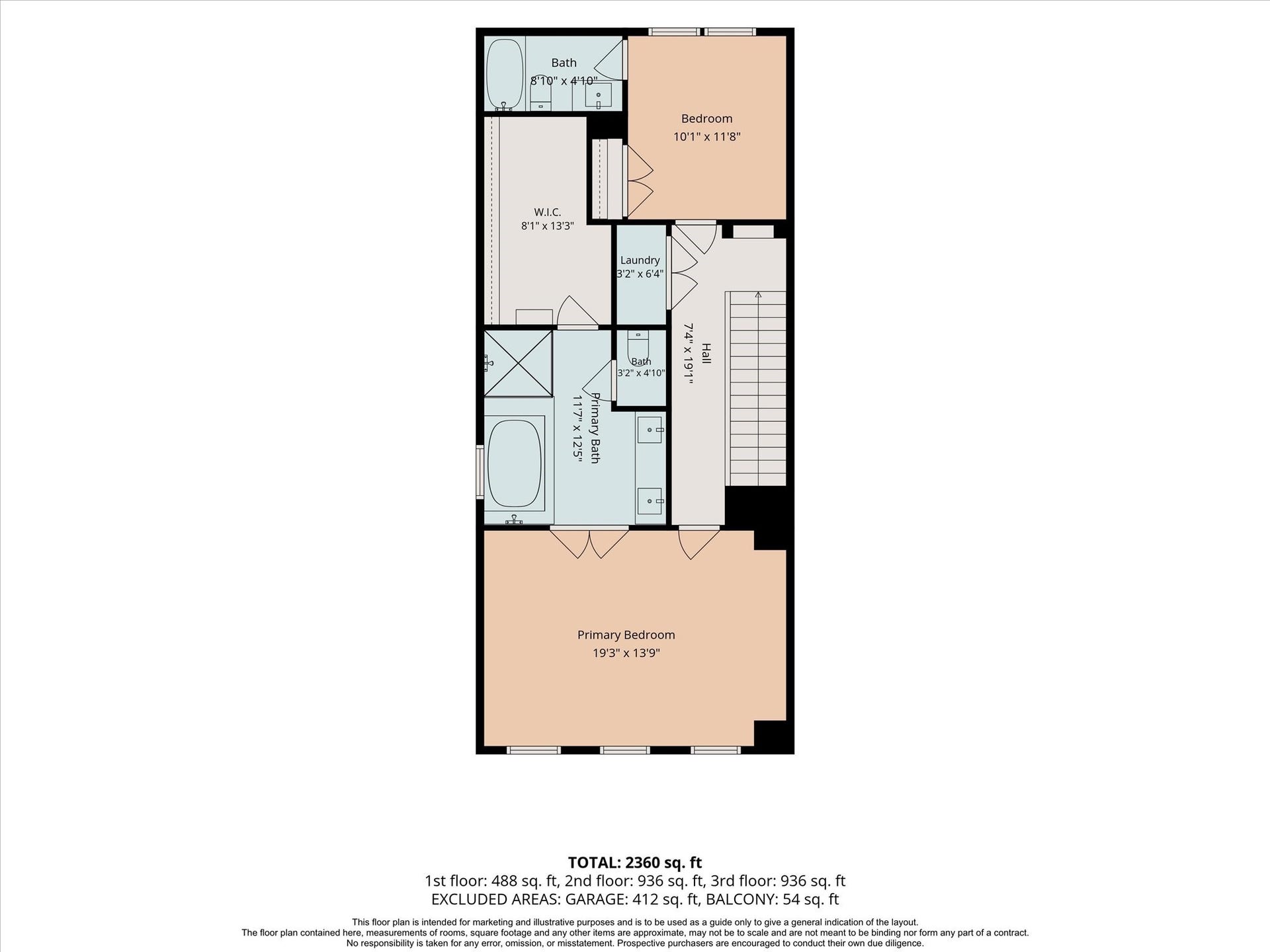 8805 Kolbe Bend Lane, Houston, TX 77080 Third floor floorplan