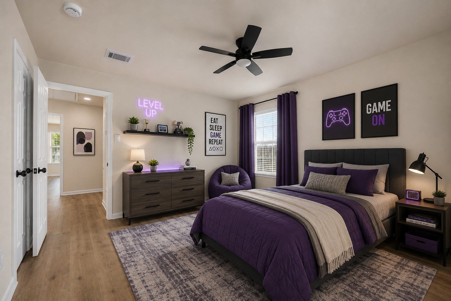 3rd Bedroom. Virtually Staged