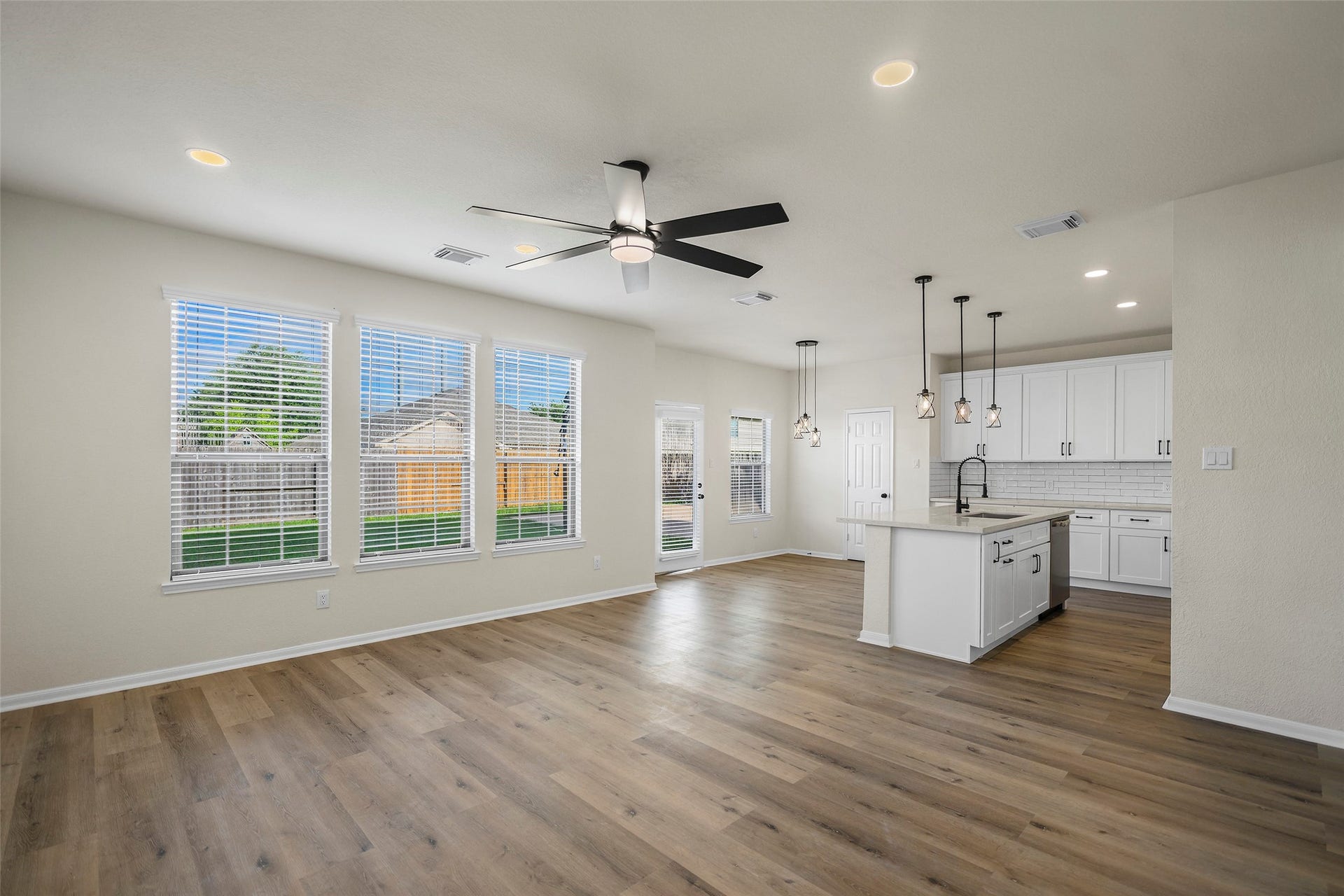 Family Room overlooking the Kitchen