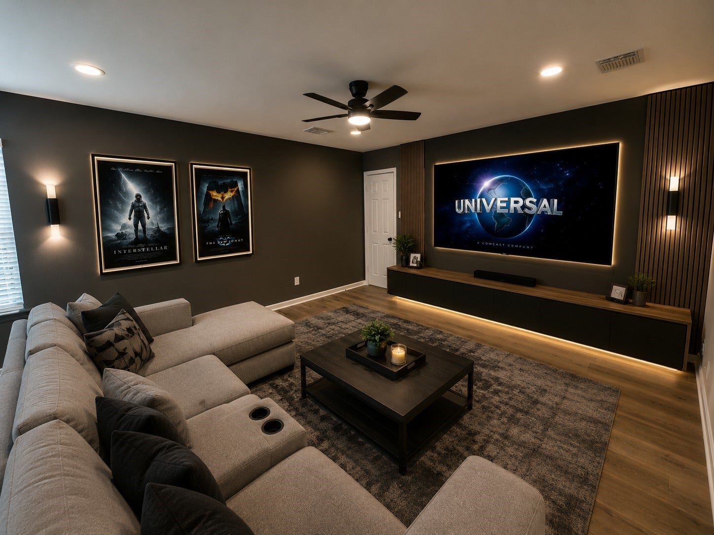 Media Room. Virtually Staged. Can also be used as 5th Bedroom
