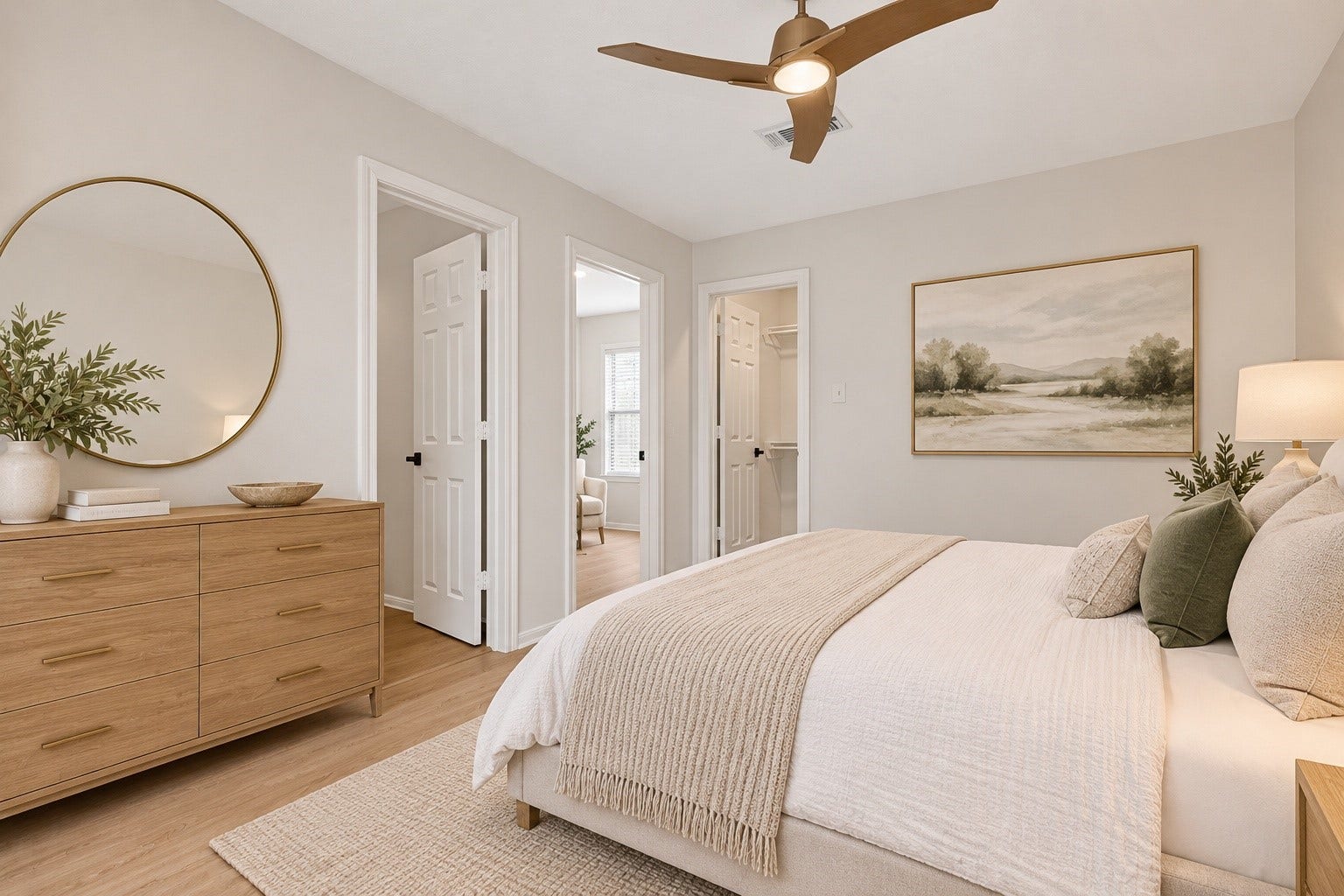 *Virtually Staged* Bedroom with flex/office space.