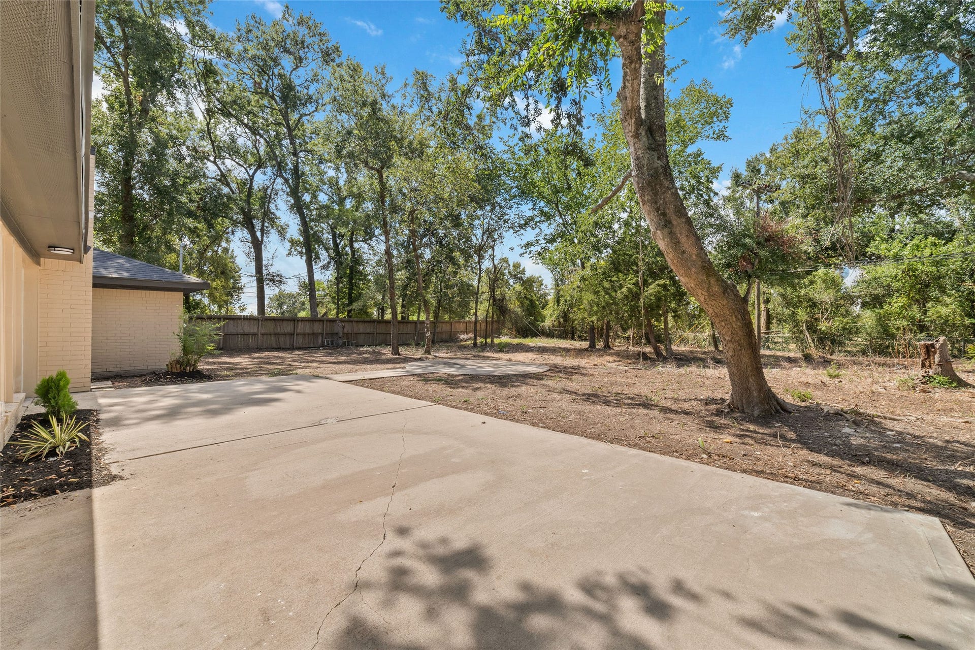 An outdoor space to enjoy, with possibilities for gardening, recreation, or creating your own backyard retreat.