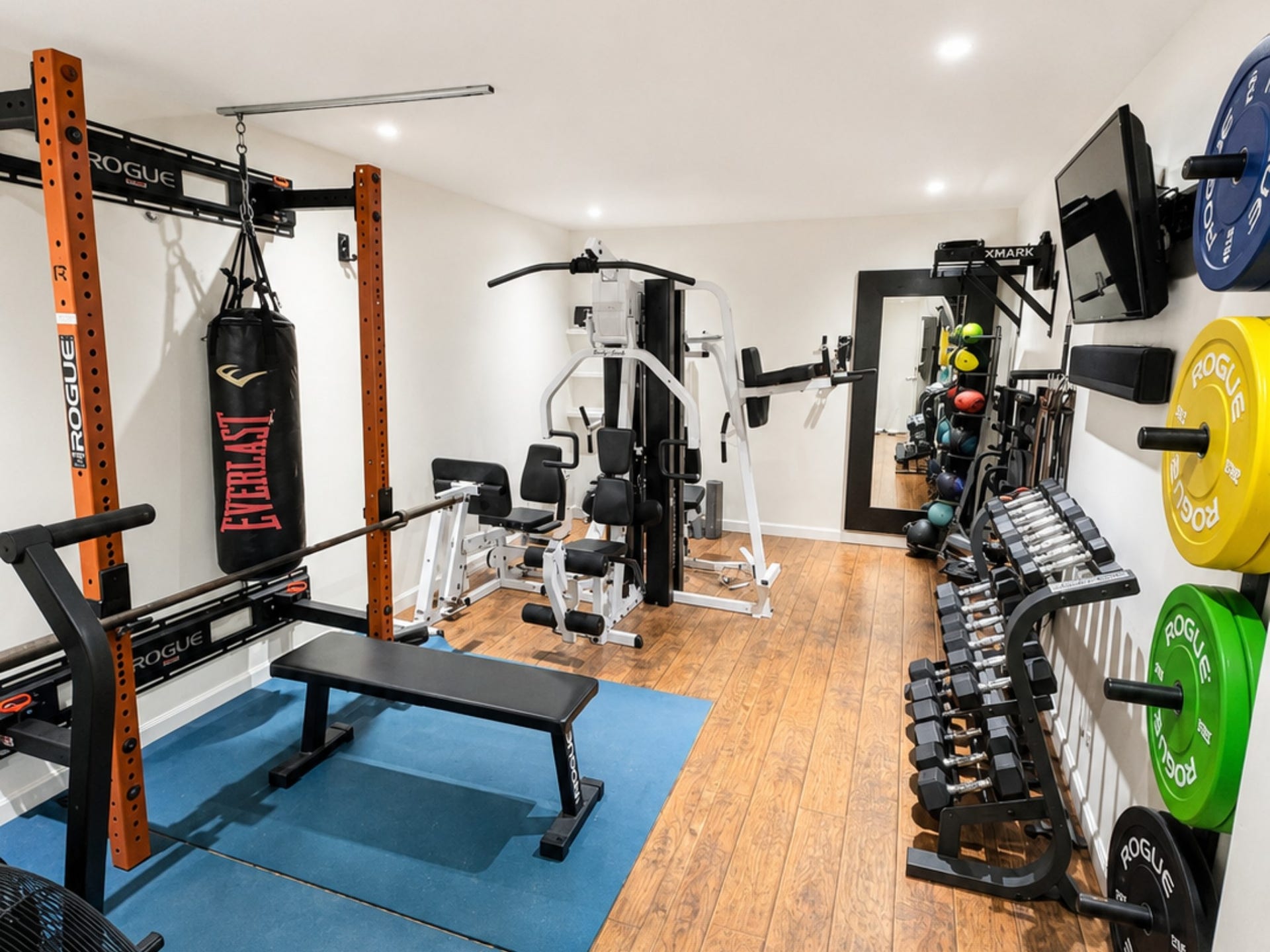 AIR-CONDITIONED GARAGE GYM with ALL EQUIPMENT INCLUDED