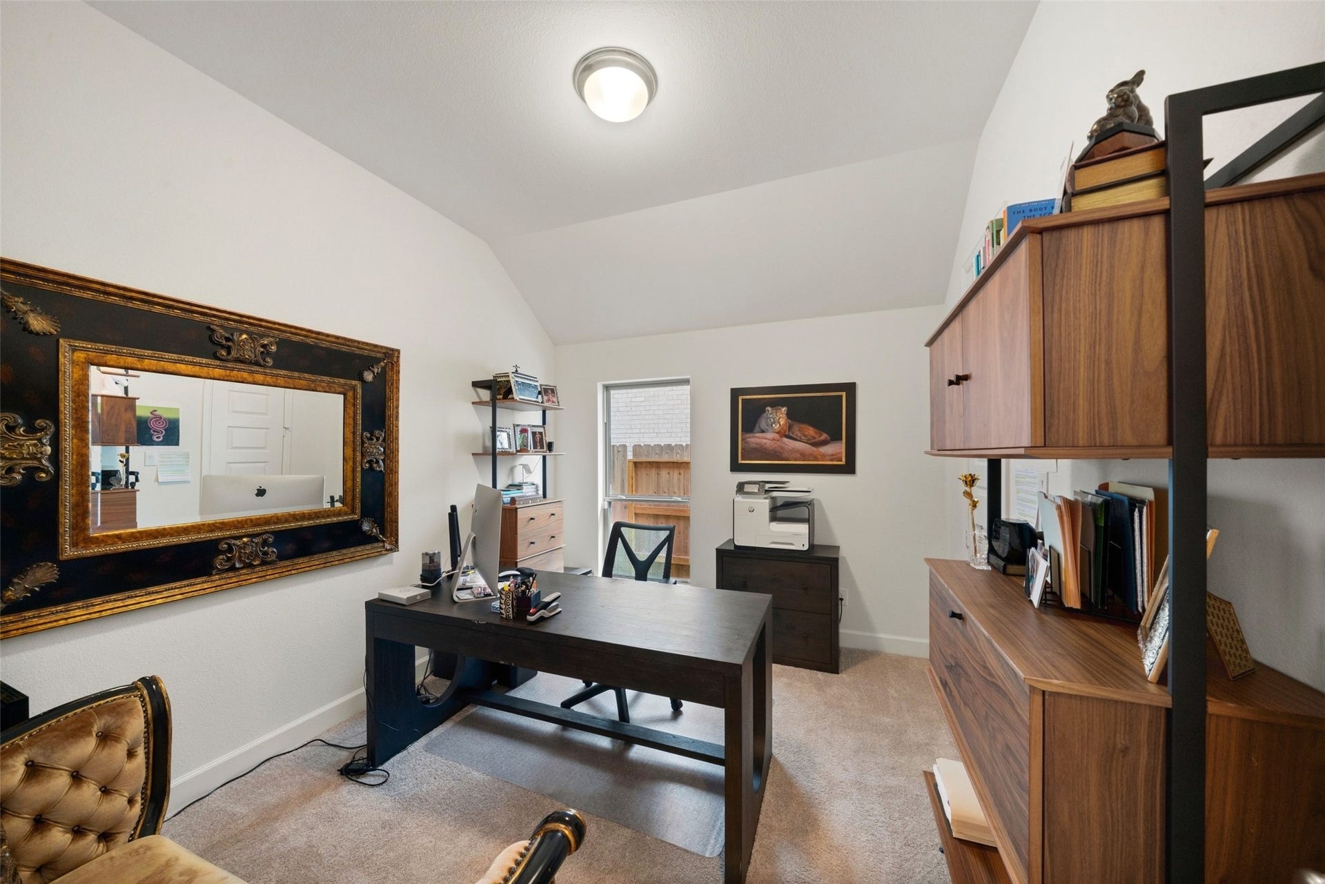118 Sierra Stream Court, Conroe, TX 77304 Spacious and versatile private office provides an ideal setting for productivity, with room for executive-style furnishings and generous storage. Natural light and elevated ceilings enhance the comfortable workspace.