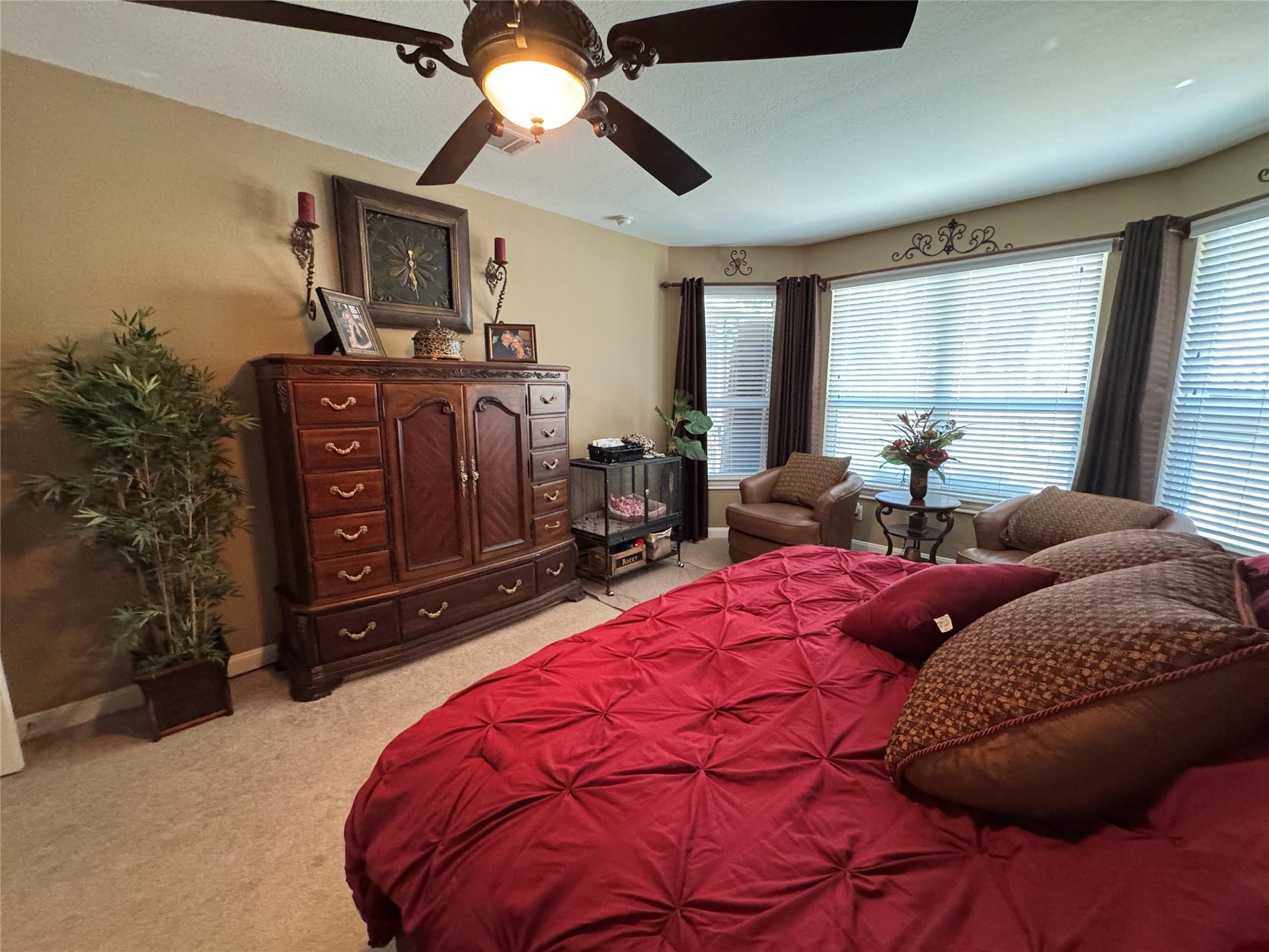 4910 Woodbury Mill Drive, Spring, TX 77389 Primary bedroom is quite large.