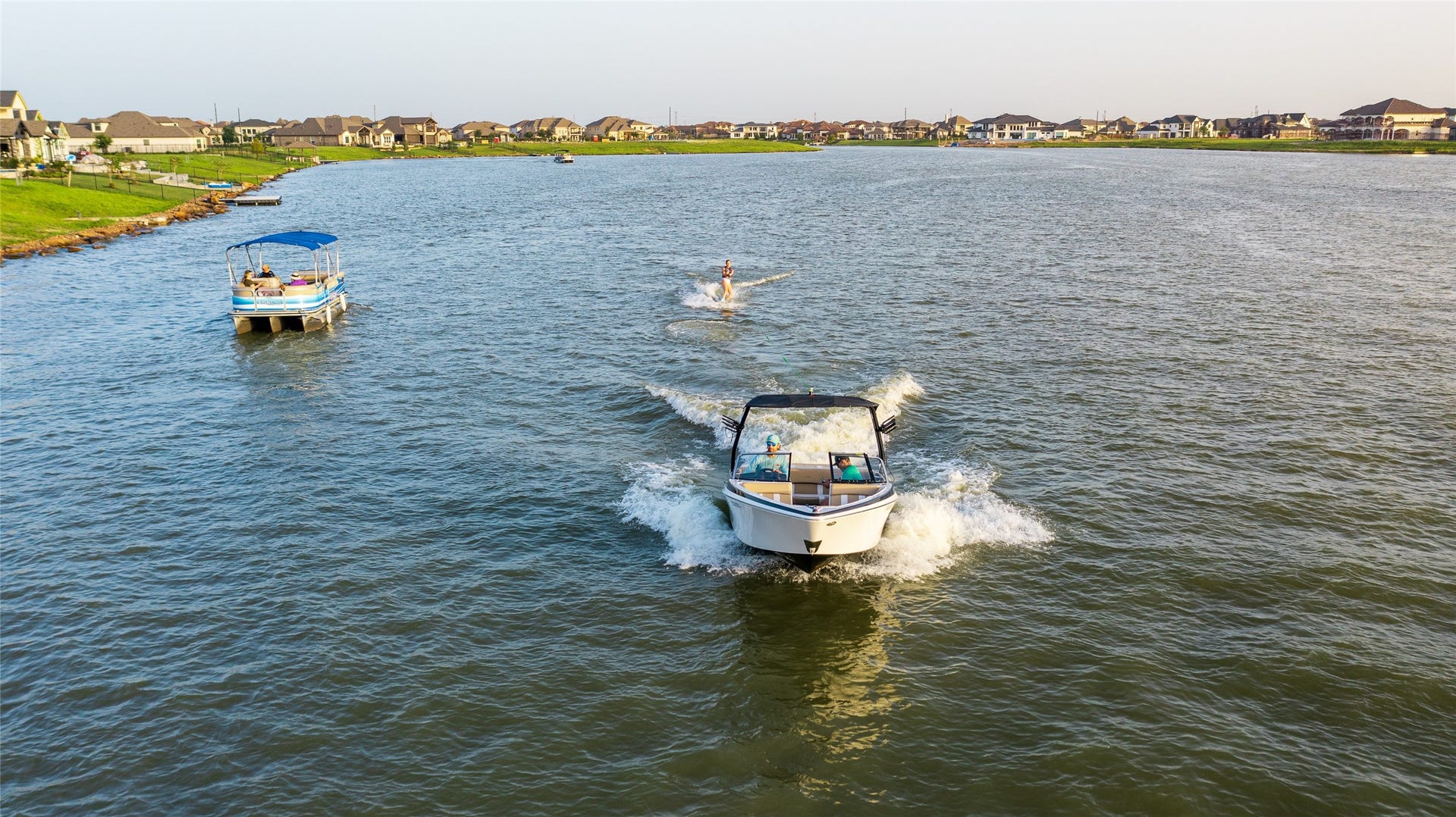 9618 W Pedernales River Drive, Cypress, TX 77433 Towne Lake, a private 300 acre lake where you can have pontoon boats, ski boats, kayaks, paddleboards. Fishing another popular activity.