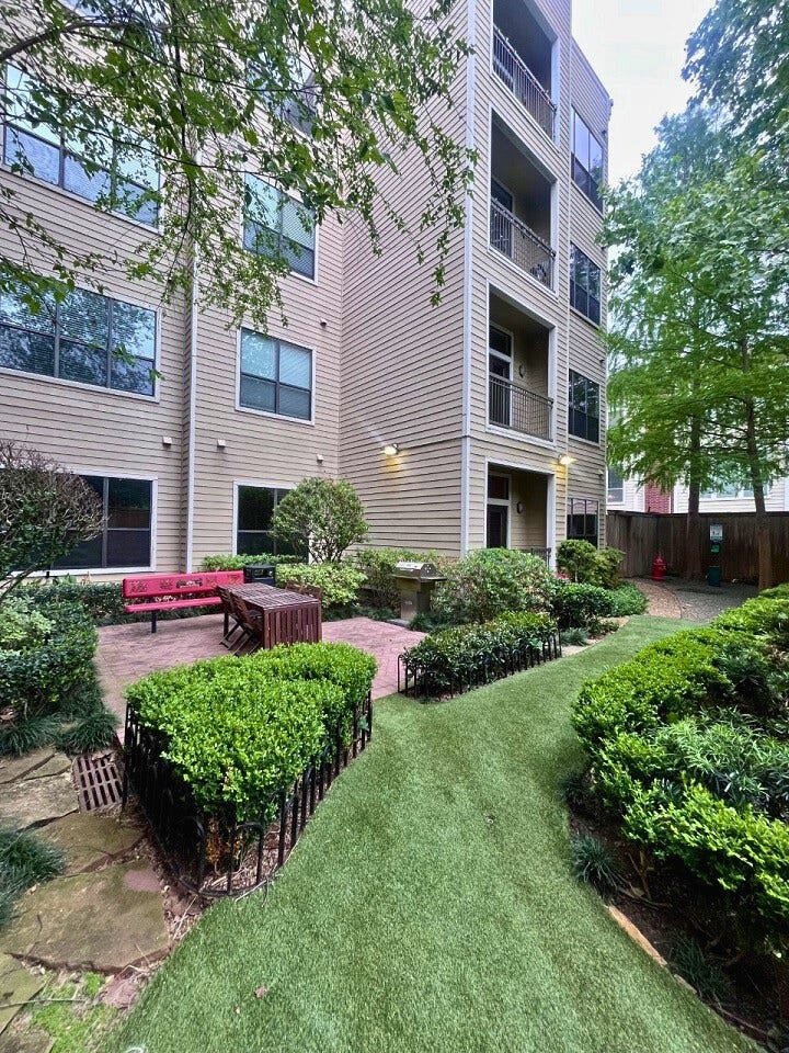 BarkPark with a grill and seating