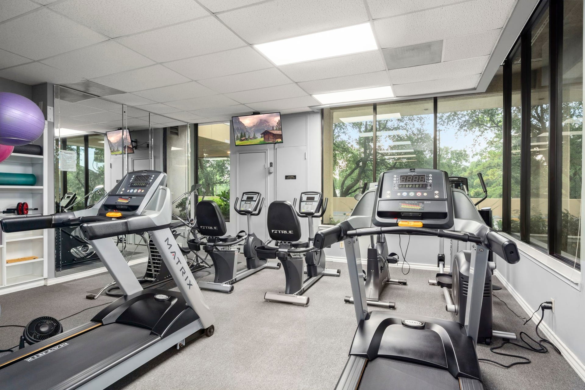 14655 Champion Forest Drive, #1201, Houston, TX 77069 The workout room includes a changing area, shower, bathroom, and sinksplus all your favorite equipment and free weights for a complete fitness experience.